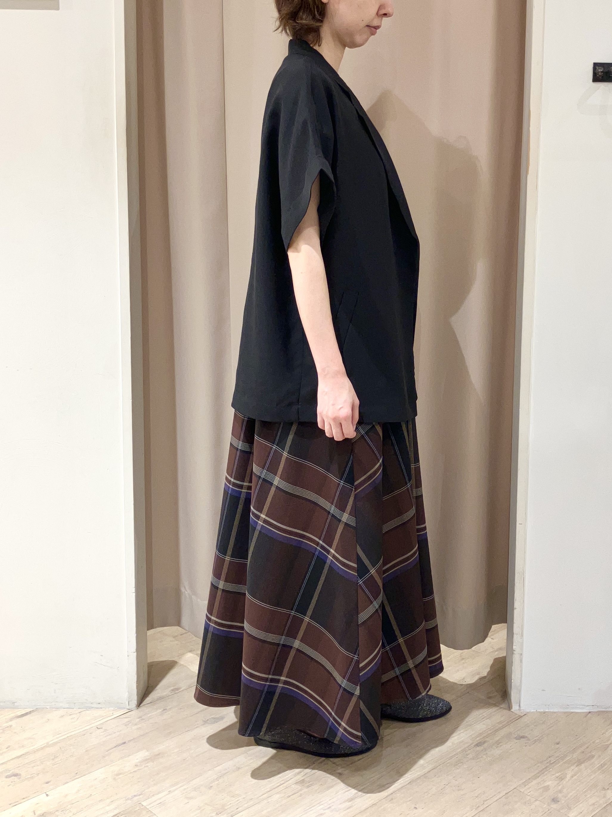 kimiさんの「grove｜【洗濯機OK・ひんやり/SETUP可】シワになりにくいハーフスリーブジャケット」を使ったコーディネート