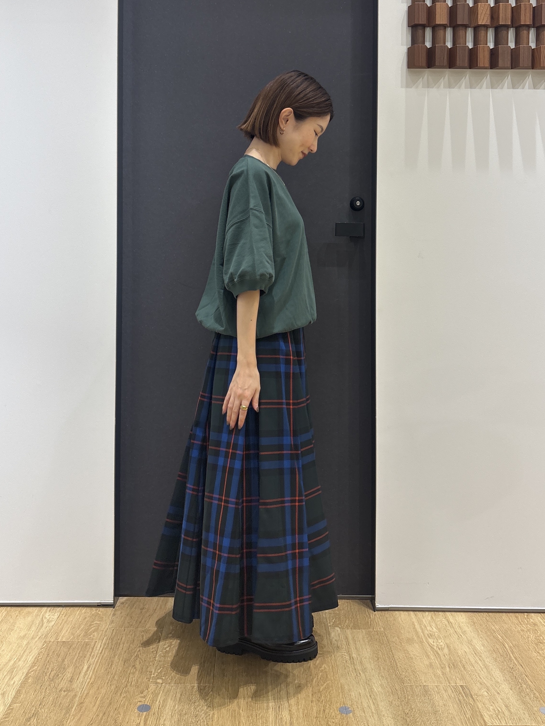 risaさんの「Dessin｜ハーフスリーブロゴプルオーバー」を使ったコーディネート
