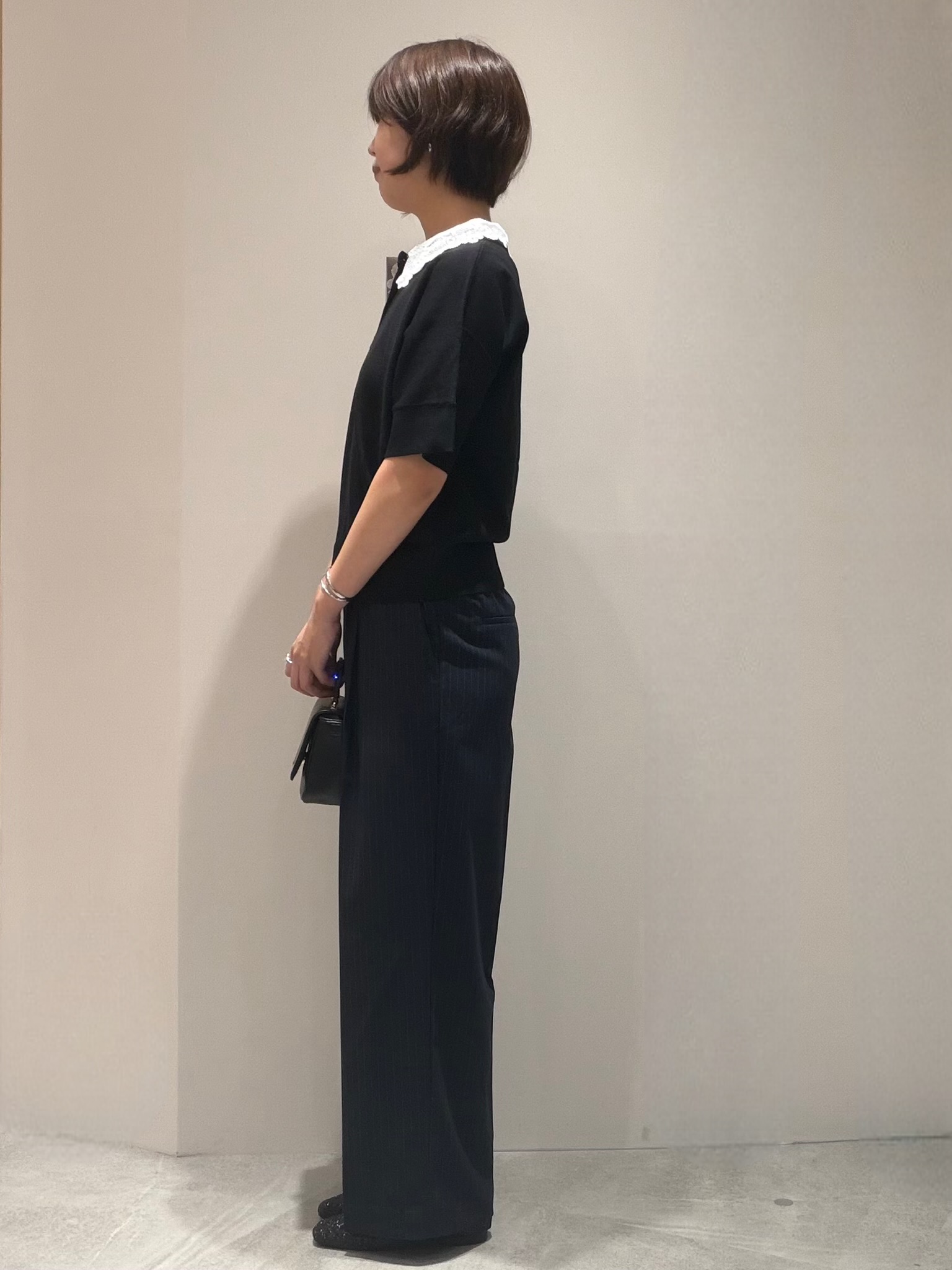 ふなきちさんの「OPAQUE.CLIP｜2WAY衿ドッキングニット《洗濯機OK》」を使ったコーディネート