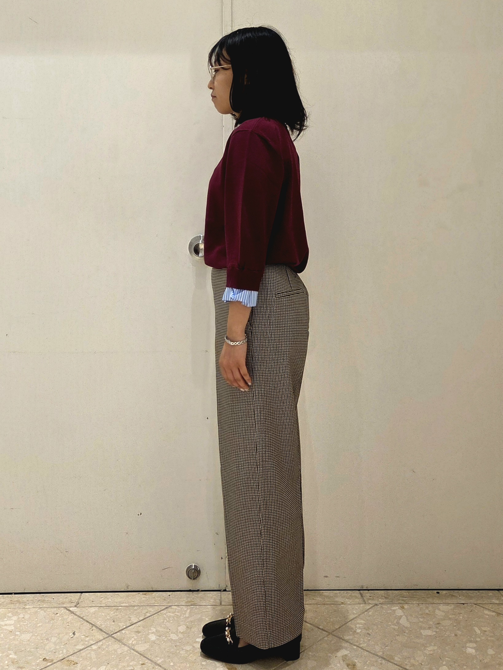 Sumiさんの「OPAQUE.CLIP｜【UVケア／遮熱性】フリルドッキングニット《洗濯機OK》」を使ったコーディネート