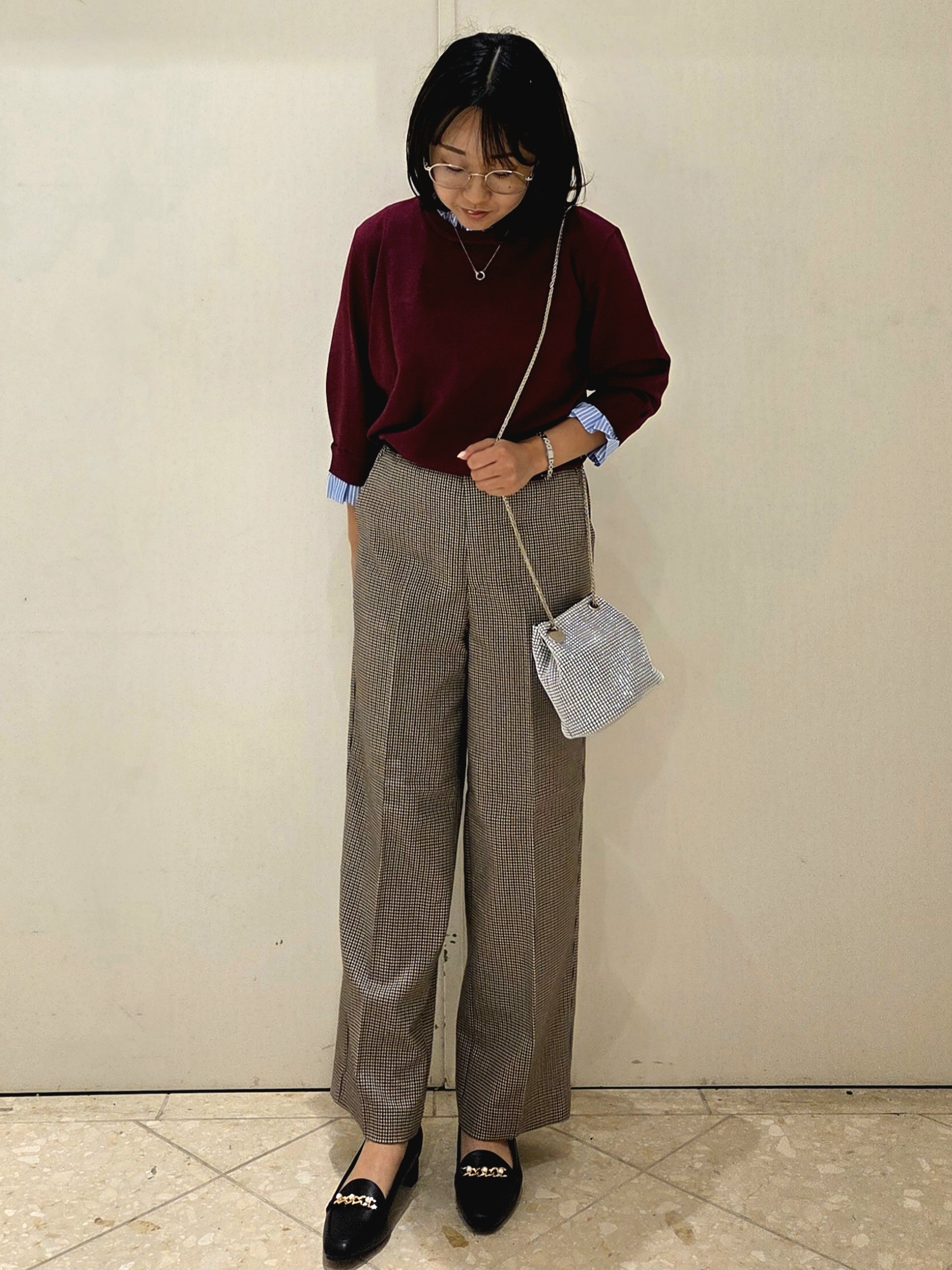 Sumiさんの「OPAQUE.CLIP｜【UVケア／遮熱性】フリルドッキングニット《洗濯機OK》」を使ったコーディネート