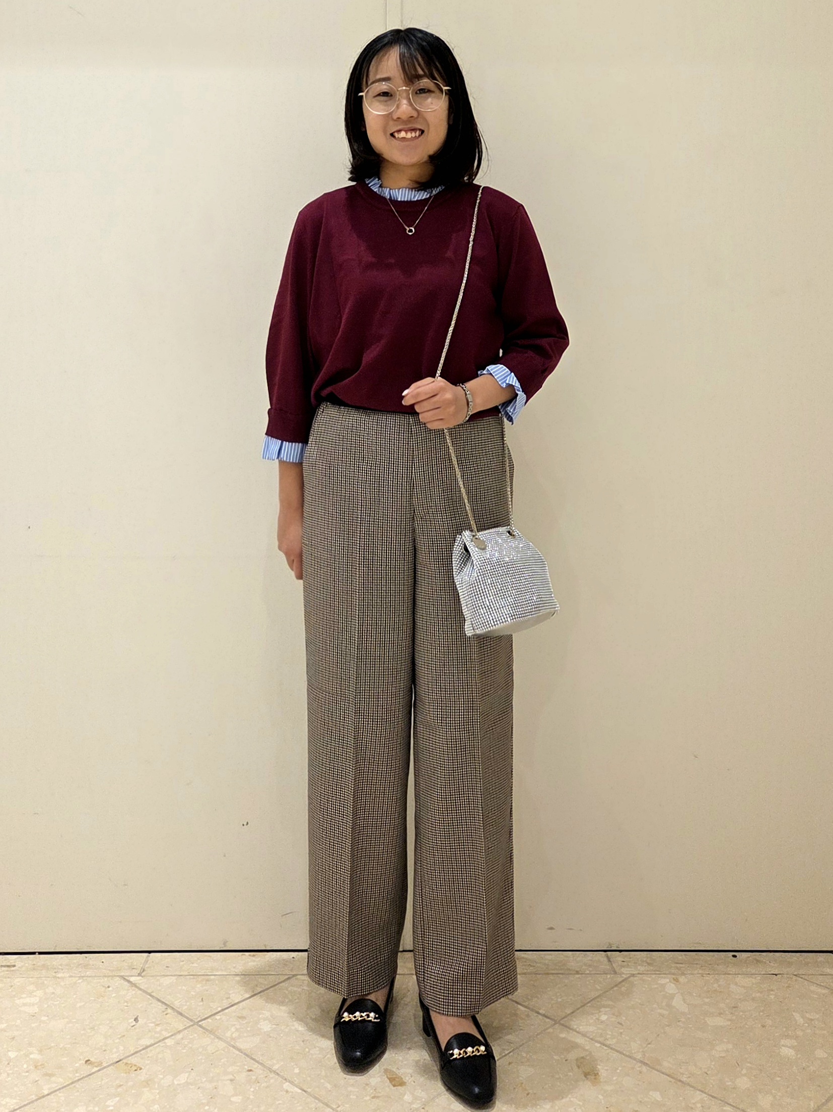 Sumiさんの「OPAQUE.CLIP｜【UVケア／遮熱性】フリルドッキングニット《洗濯機OK》」を使ったコーディネート