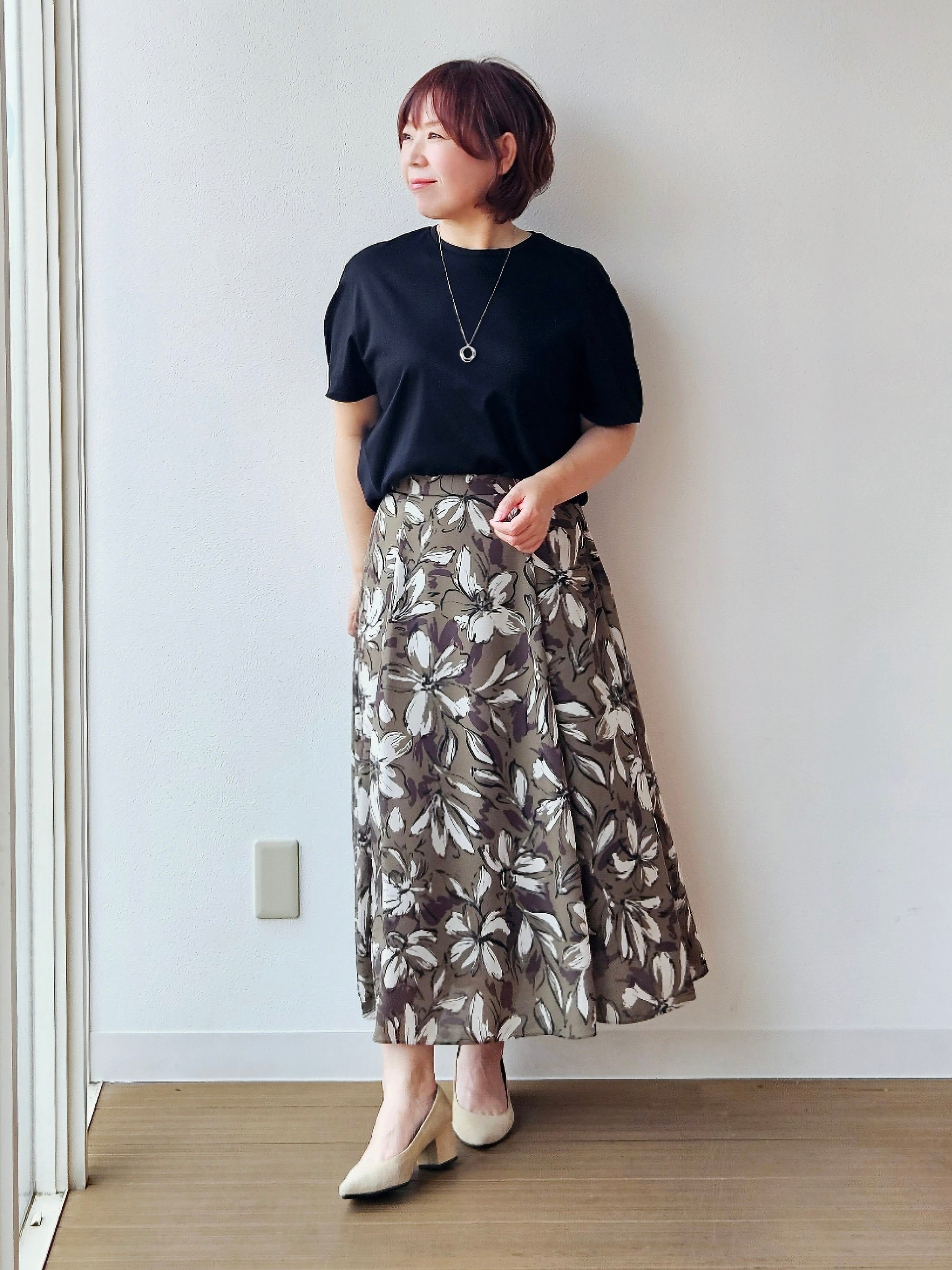 やじまさんの「UNTITLED｜【汗染み防止/接触冷感】ドルマンプルオーバー」を使ったコーディネート