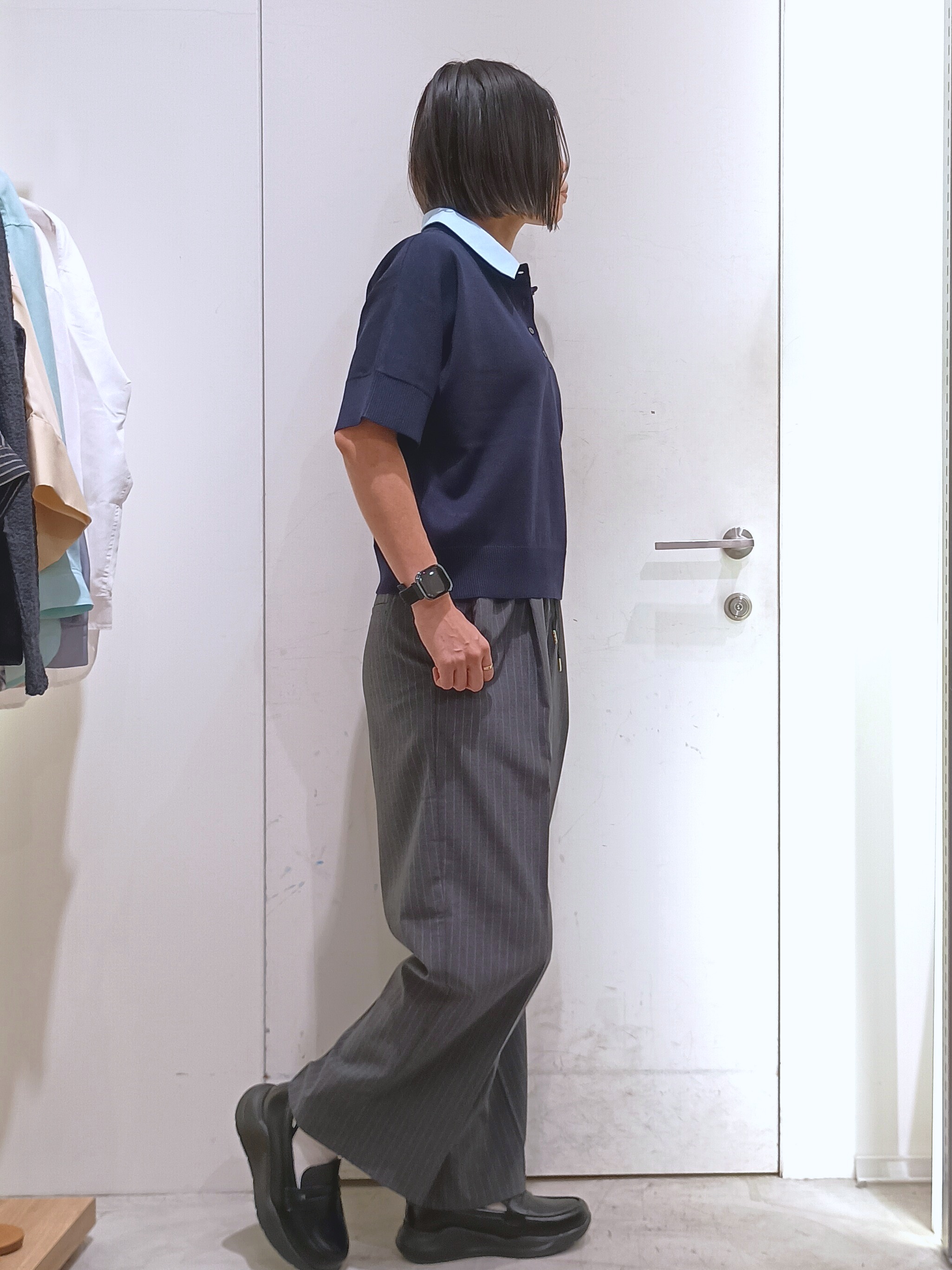shinkoさんの「OPAQUE.CLIP｜2WAY衿ドッキングニット《洗濯機OK》」を使ったコーディネート