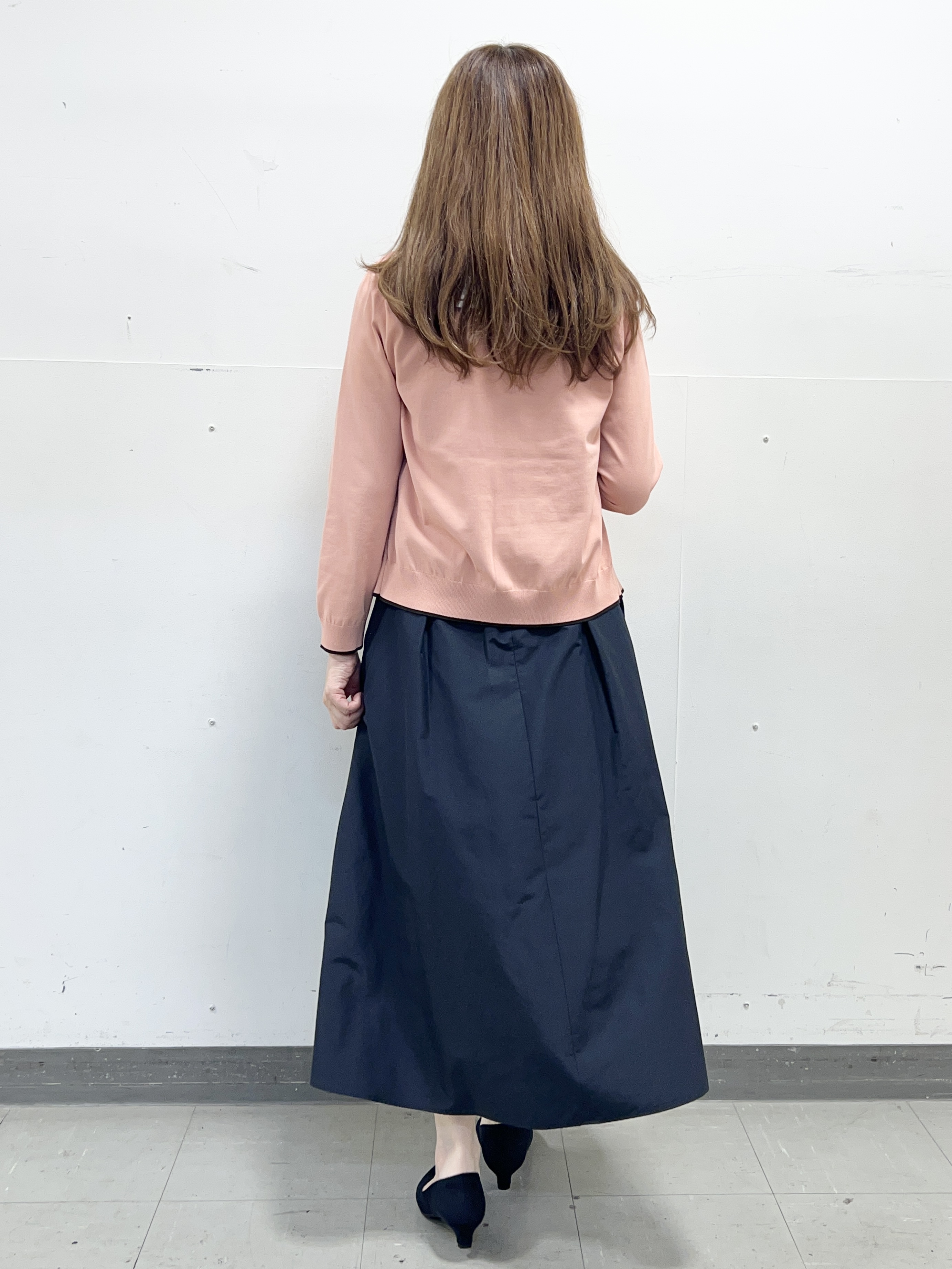 yuさんの「Reflect｜【UVカット／アンサンブル／手洗い可】バイカラーニットカーディガン」を使ったコーディネート