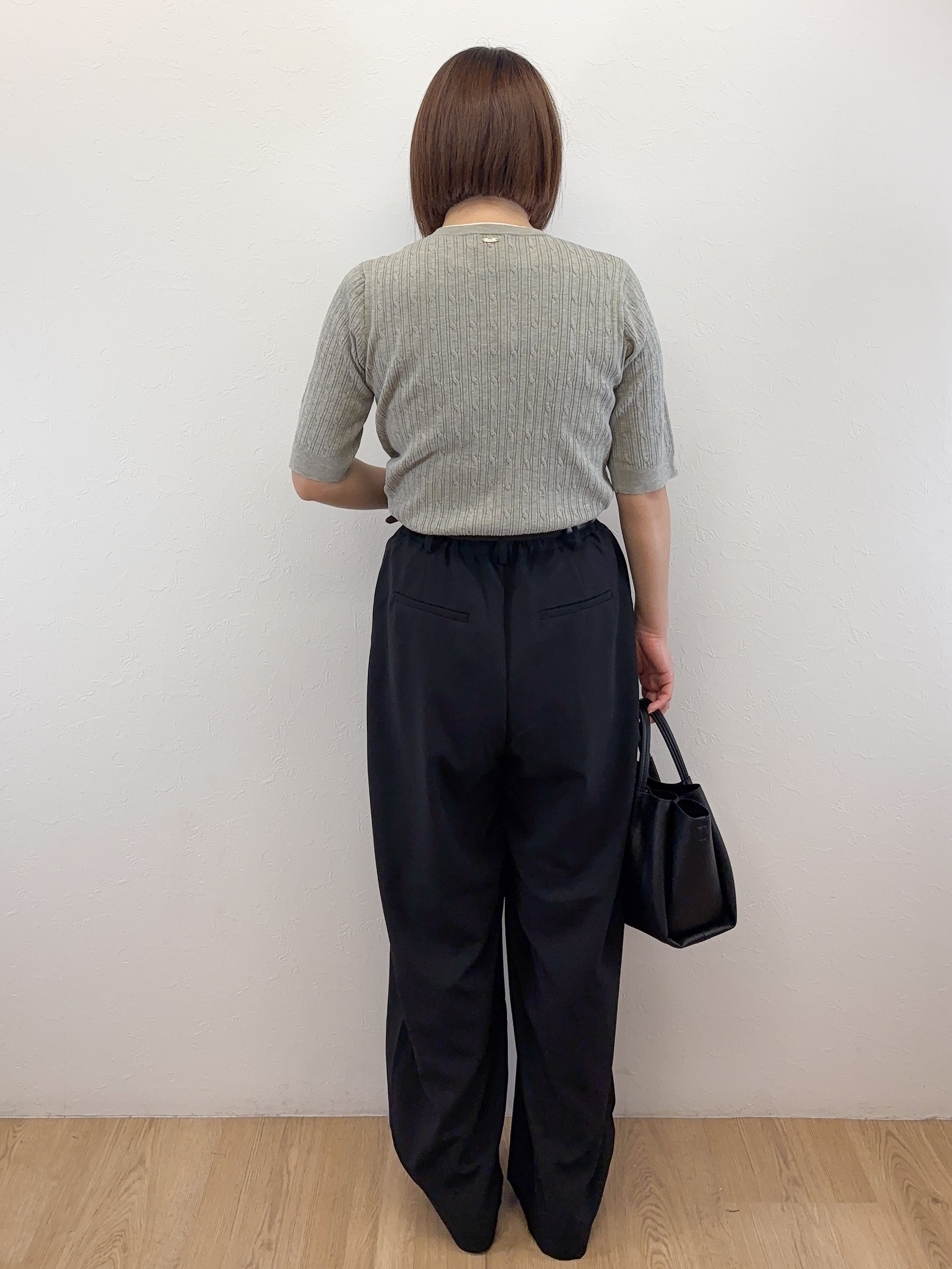 Takeさんの「OPAQUE.CLIP｜【UVケア】配色ケーブルニット《洗濯機OK／抗ピル》」を使ったコーディネート