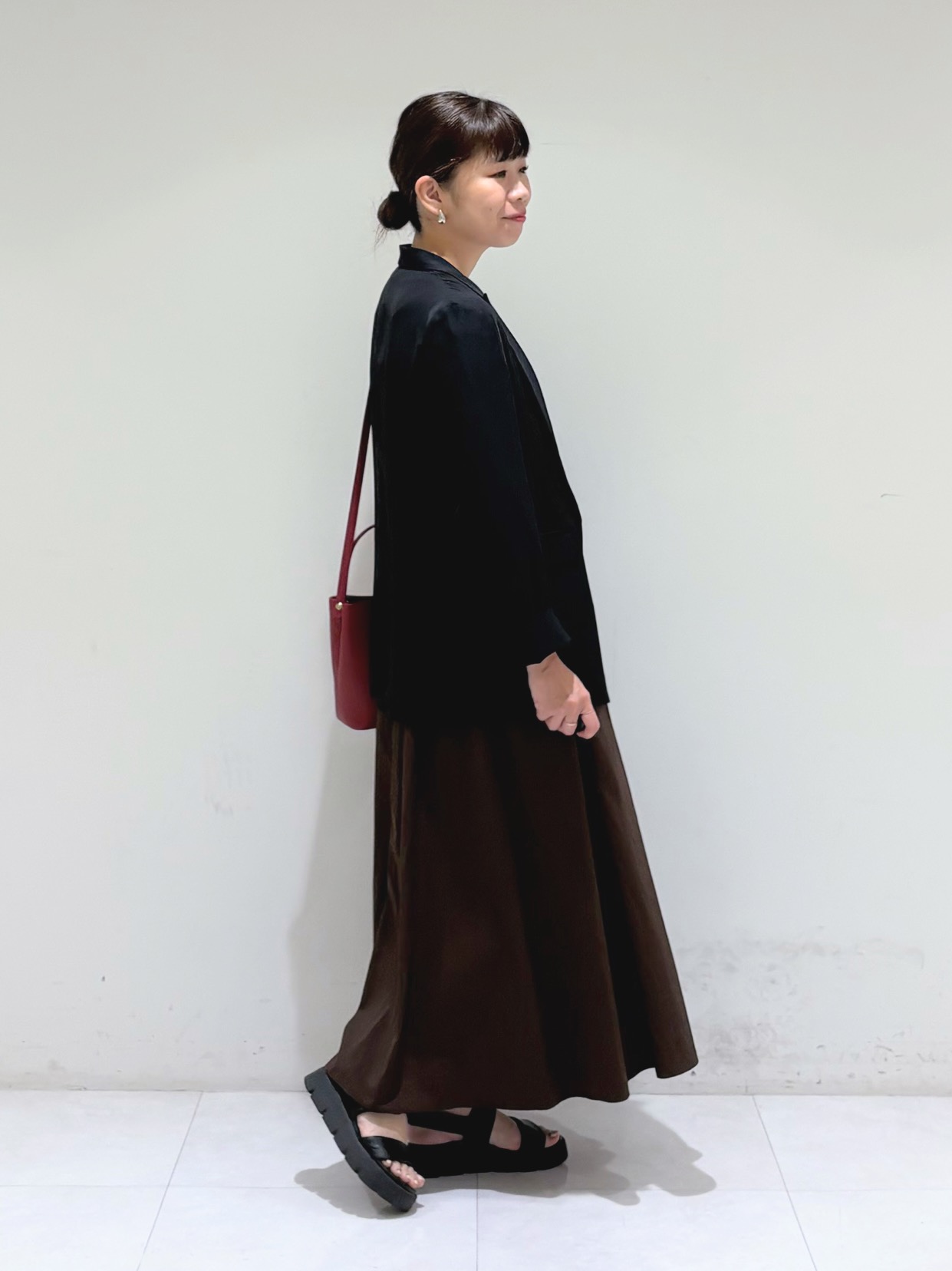 tsuyuさんの「INDIVI｜【2WAY／合皮】ポシェットサイズバッグ」を使ったコーディネート