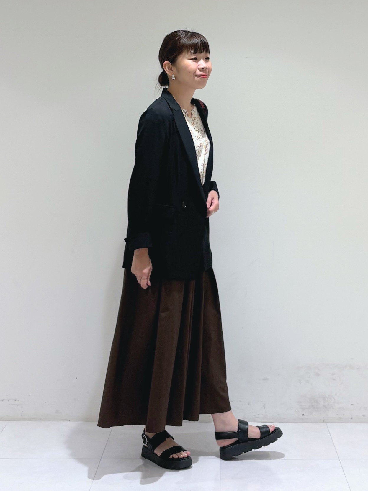tsuyuさんの「INDIVI｜【2WAY／合皮】ポシェットサイズバッグ」を使ったコーディネート