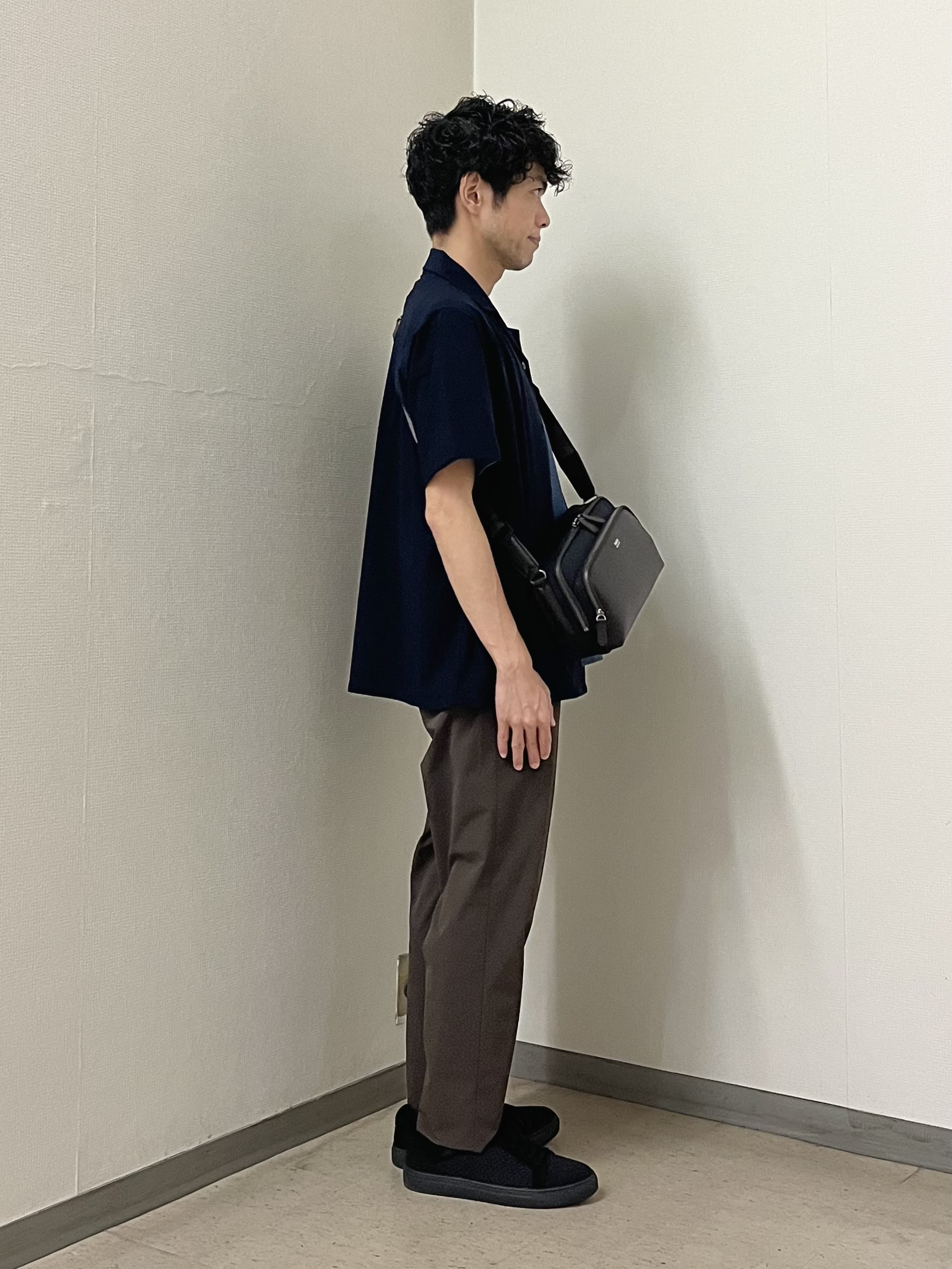 URAさんの「TAKEO KIKUCHI｜【通気性】AIRTOOL LIGHT オープンカラー半袖シャツ」を使ったコーディネート