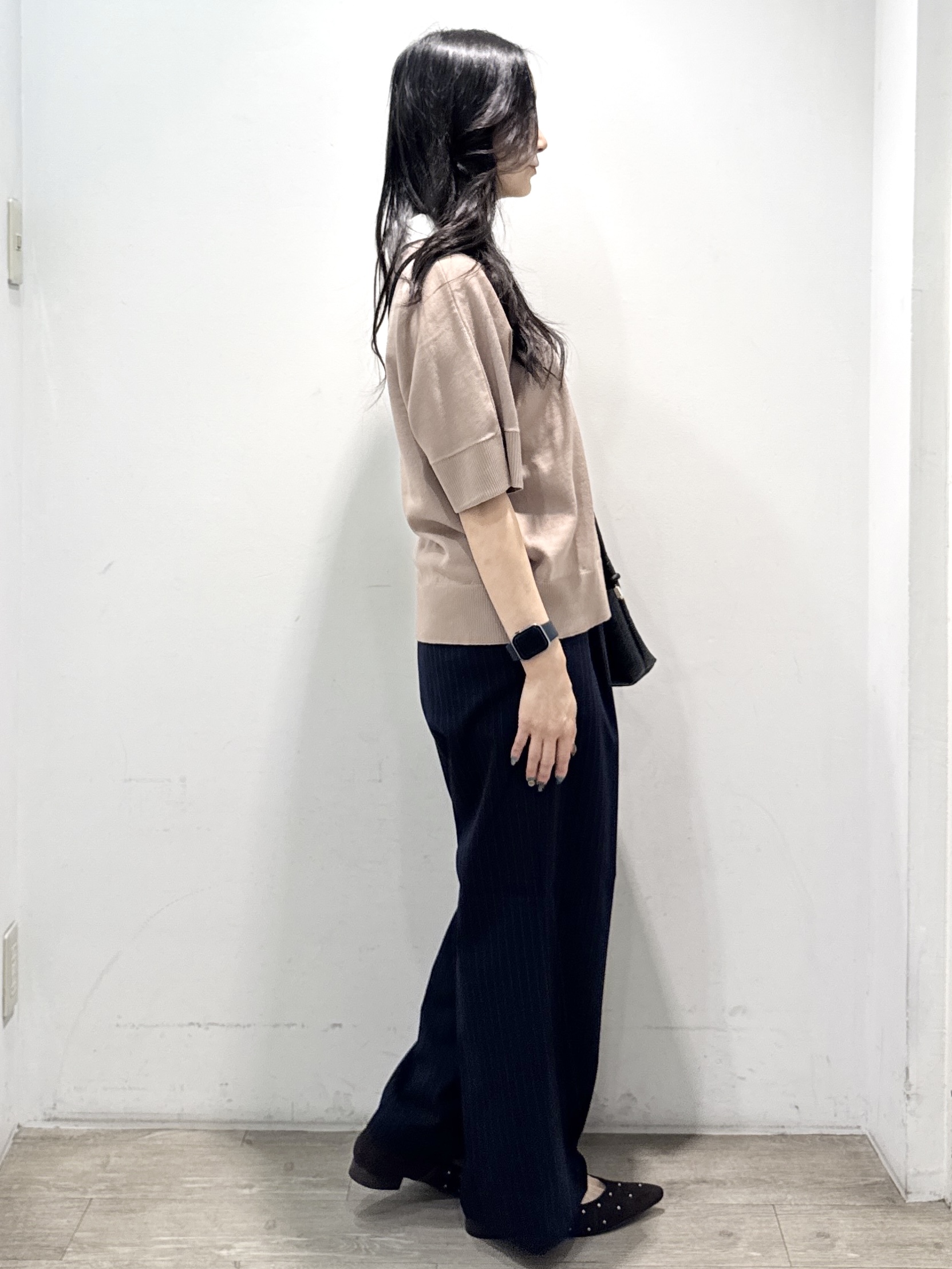 yuicciさんの「OPAQUE.CLIP｜2WAY衿ドッキングニット《洗濯機OK》」を使ったコーディネート