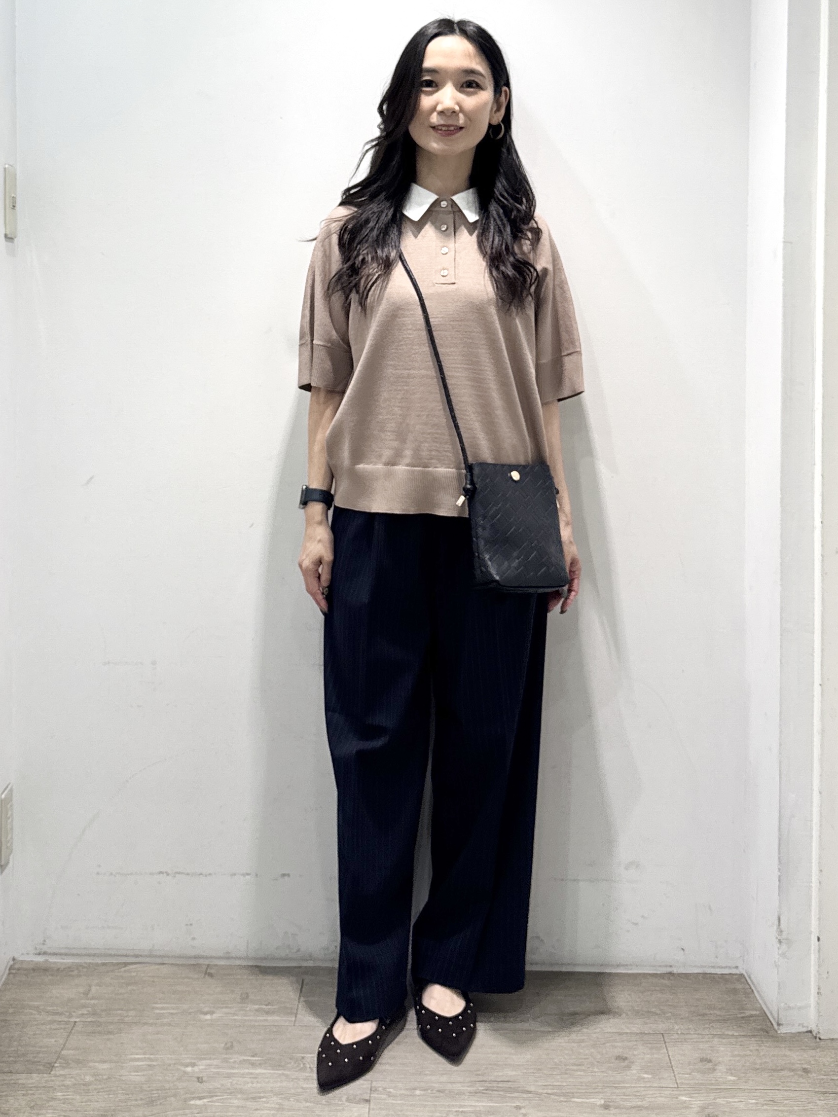 yuicciさんの「OPAQUE.CLIP｜2WAY衿ドッキングニット《洗濯機OK》」を使ったコーディネート