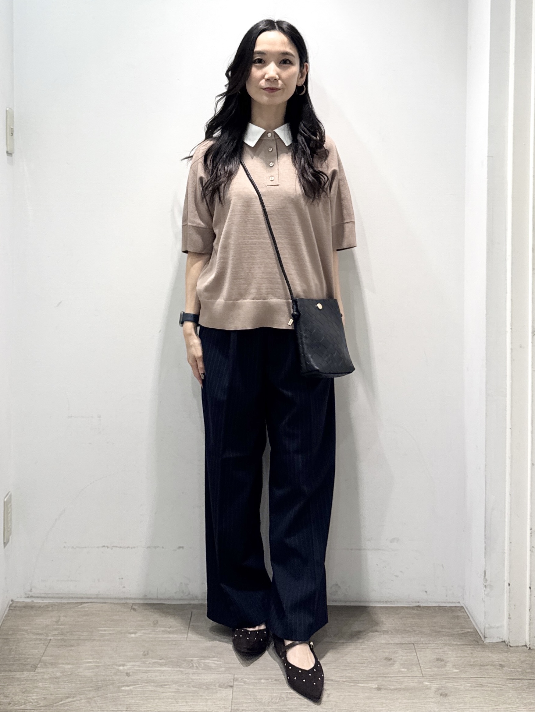 yuicciさんの「OPAQUE.CLIP｜2WAY衿ドッキングニット《洗濯機OK》」を使ったコーディネート