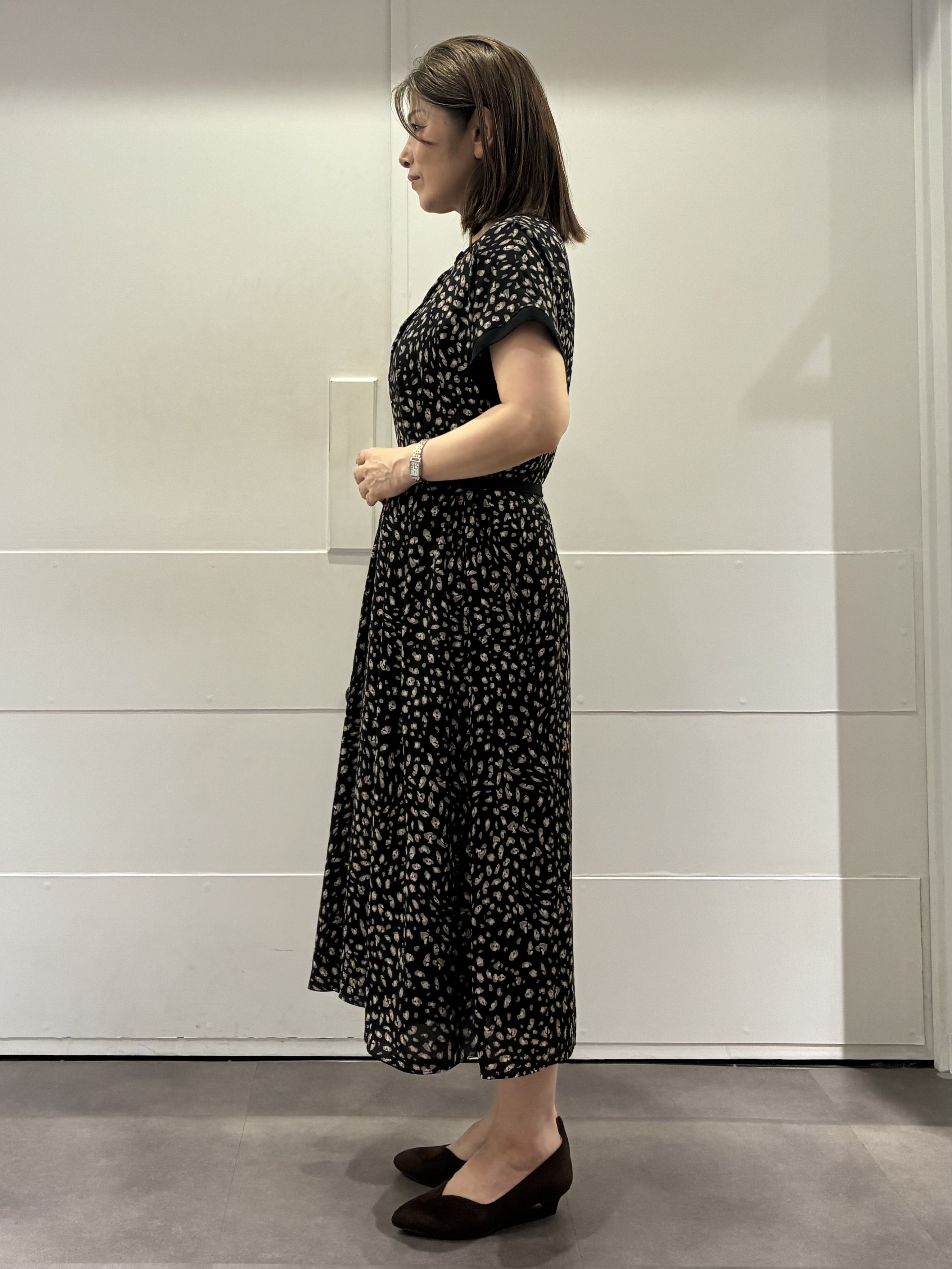 ちいさんの「Reflect｜【手洗い可】プリント柄ワンピース」を使ったコーディネート
