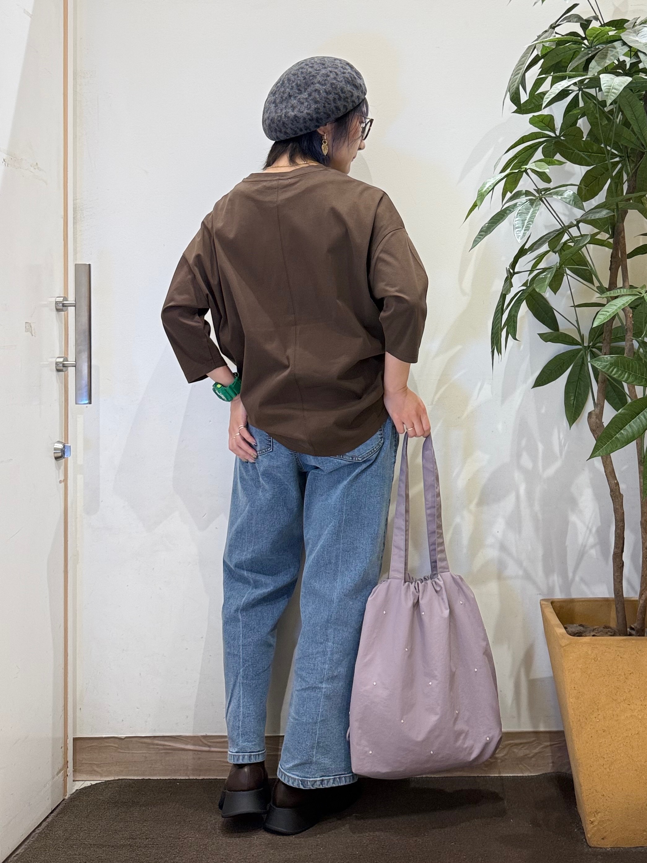 misakiさんの「SHOO･LA･RUE｜【ひんやり／吸水速乾】クールドライコットン 綿100％ ドルマン5分袖トップス」を使ったコーディネート