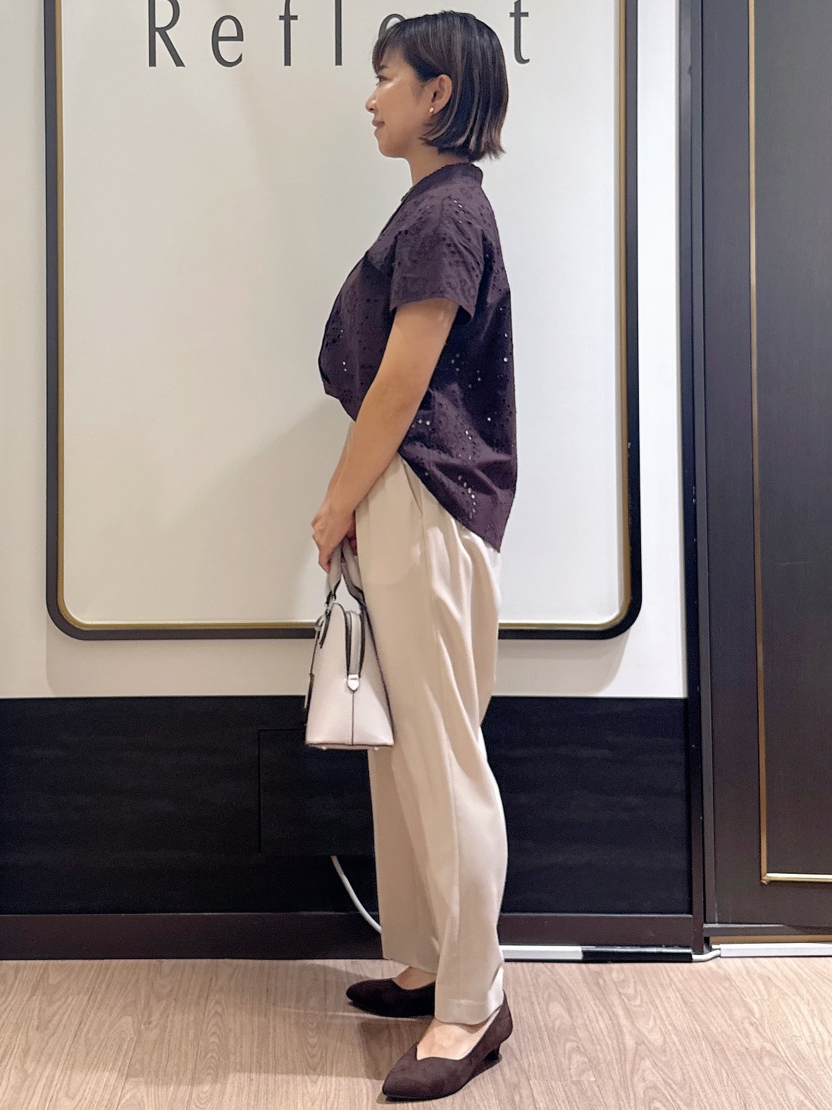 nekoさんの「Reflect｜【通勤◎】カットワーク刺繍レース シャツブラウス」を使ったコーディネート