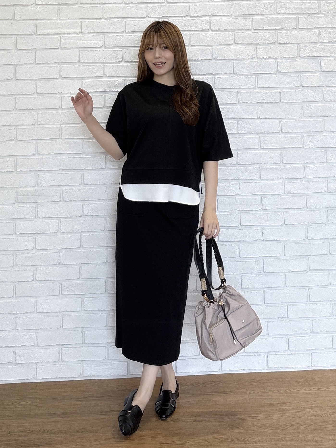 sayaさんの「grove｜【着回し◎】レイヤード風セットアップ」を使ったコーディネート