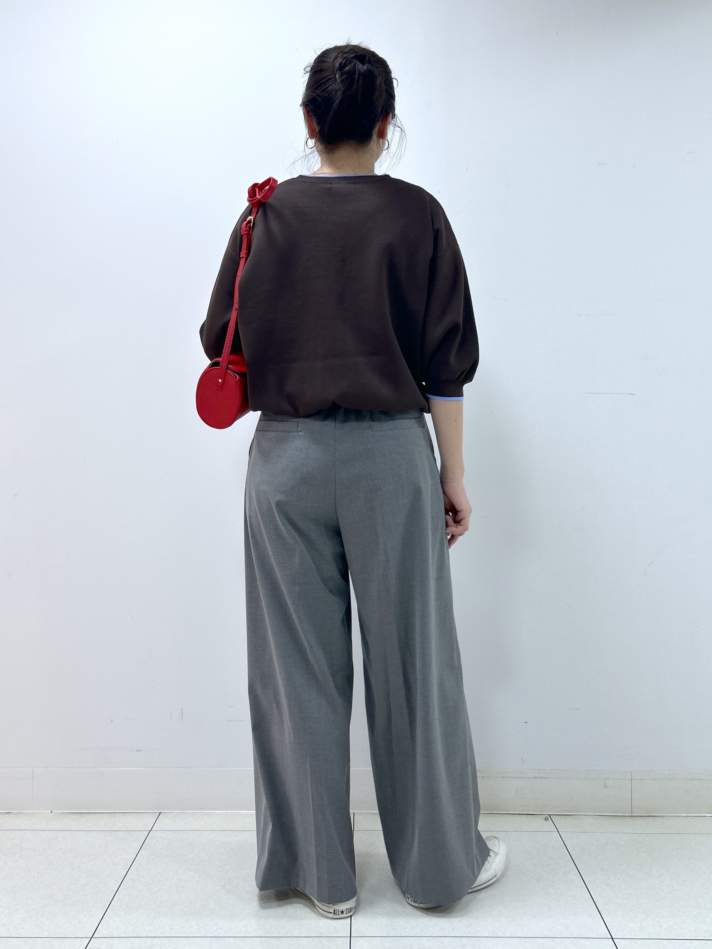 Kaiさんの「Dessin｜【UVカット/マシンウォッシャブル】6分袖配色ニット」を使ったコーディネート