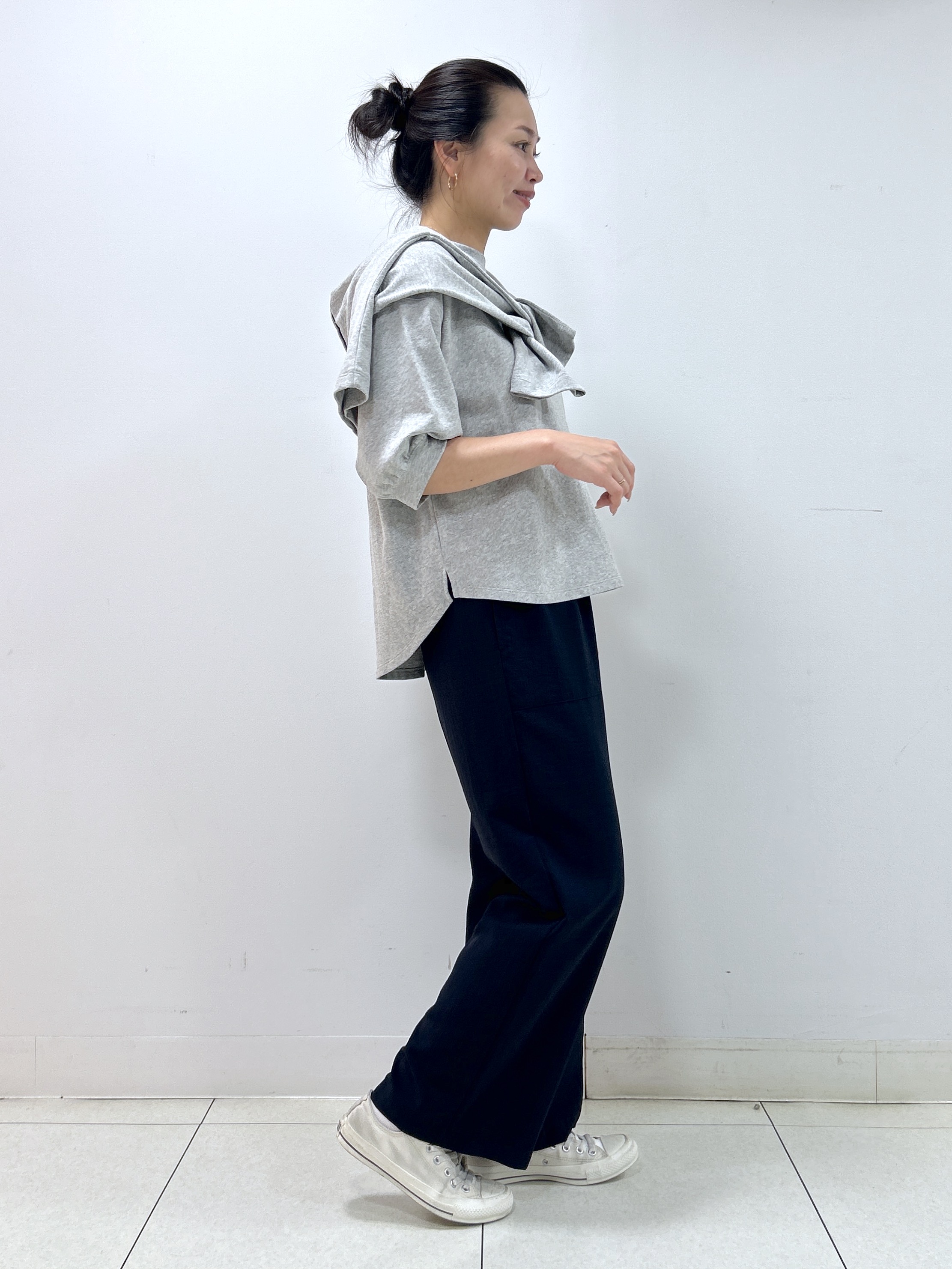 Kaiさんの「Dessin｜バックヘンリーカットソー5分袖」を使ったコーディネート