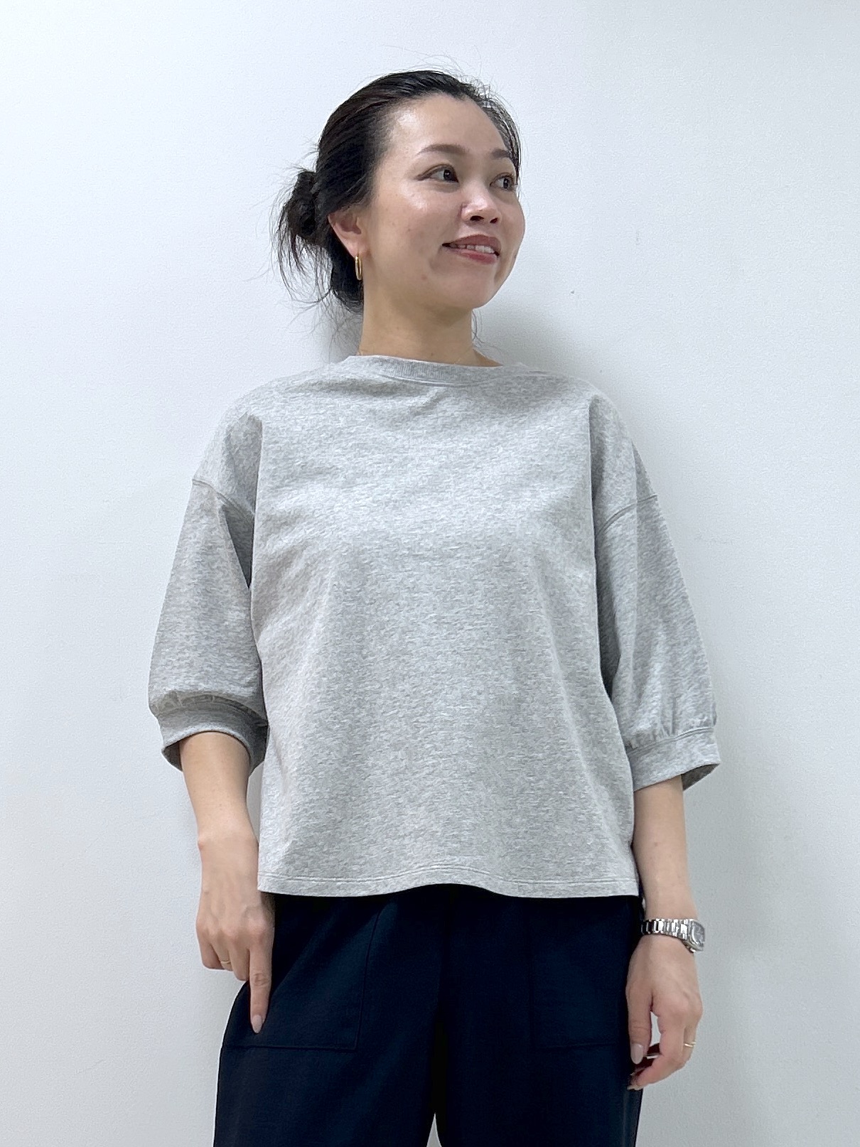 Kaiさんの「Dessin｜バックヘンリーカットソー5分袖」を使ったコーディネート