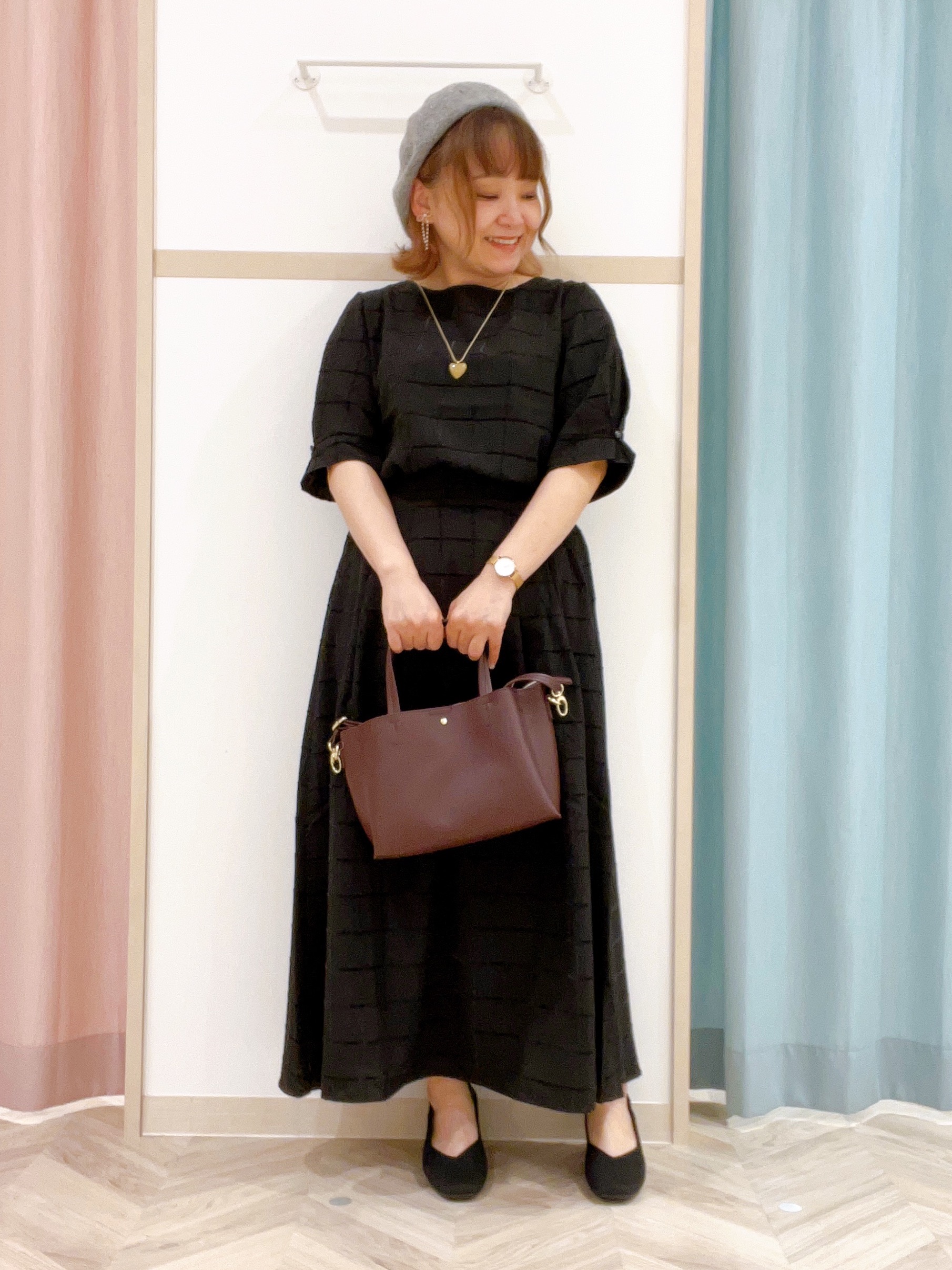 kitaさんの「SHOO･LA･RUE｜【セットアップ可/S-LL】夏でも感じられる秋気分 モールチェックタックスリーブ ブラウス」を使ったコーディネート