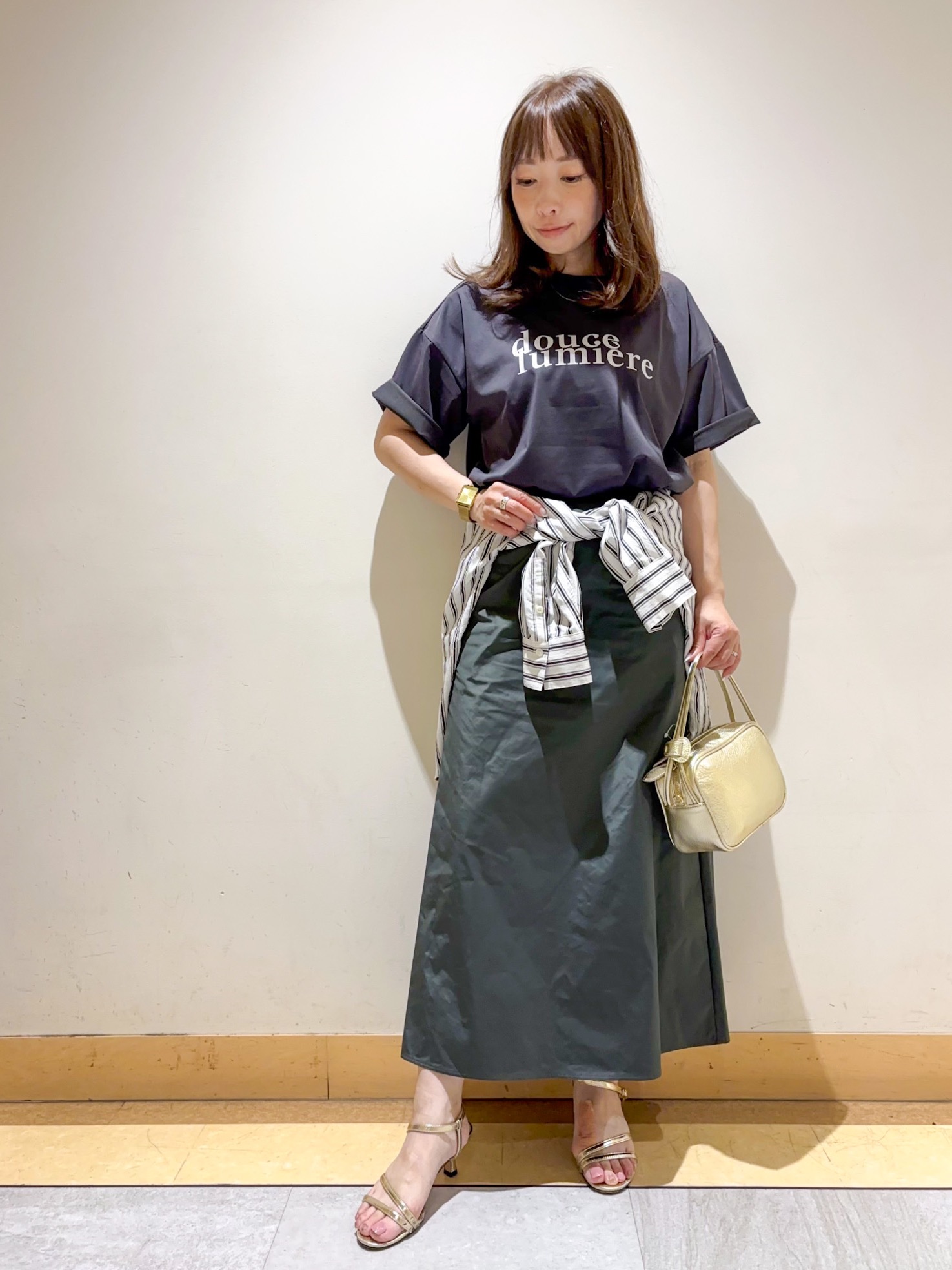 sattoさんの「UNTITLED｜コットンロゴTシャツ」を使ったコーディネート