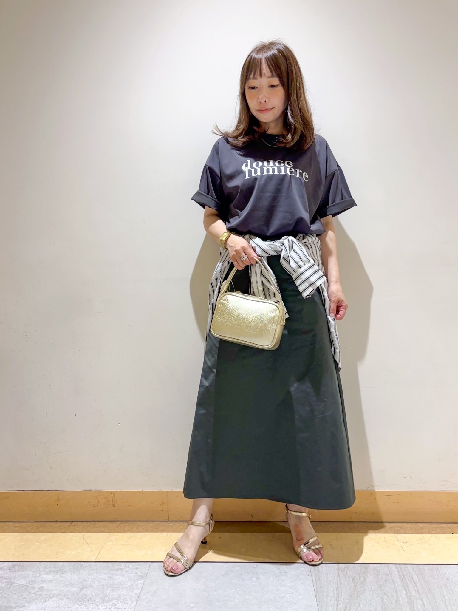 sattoさんの「UNTITLED｜コットンロゴTシャツ」を使ったコーディネート