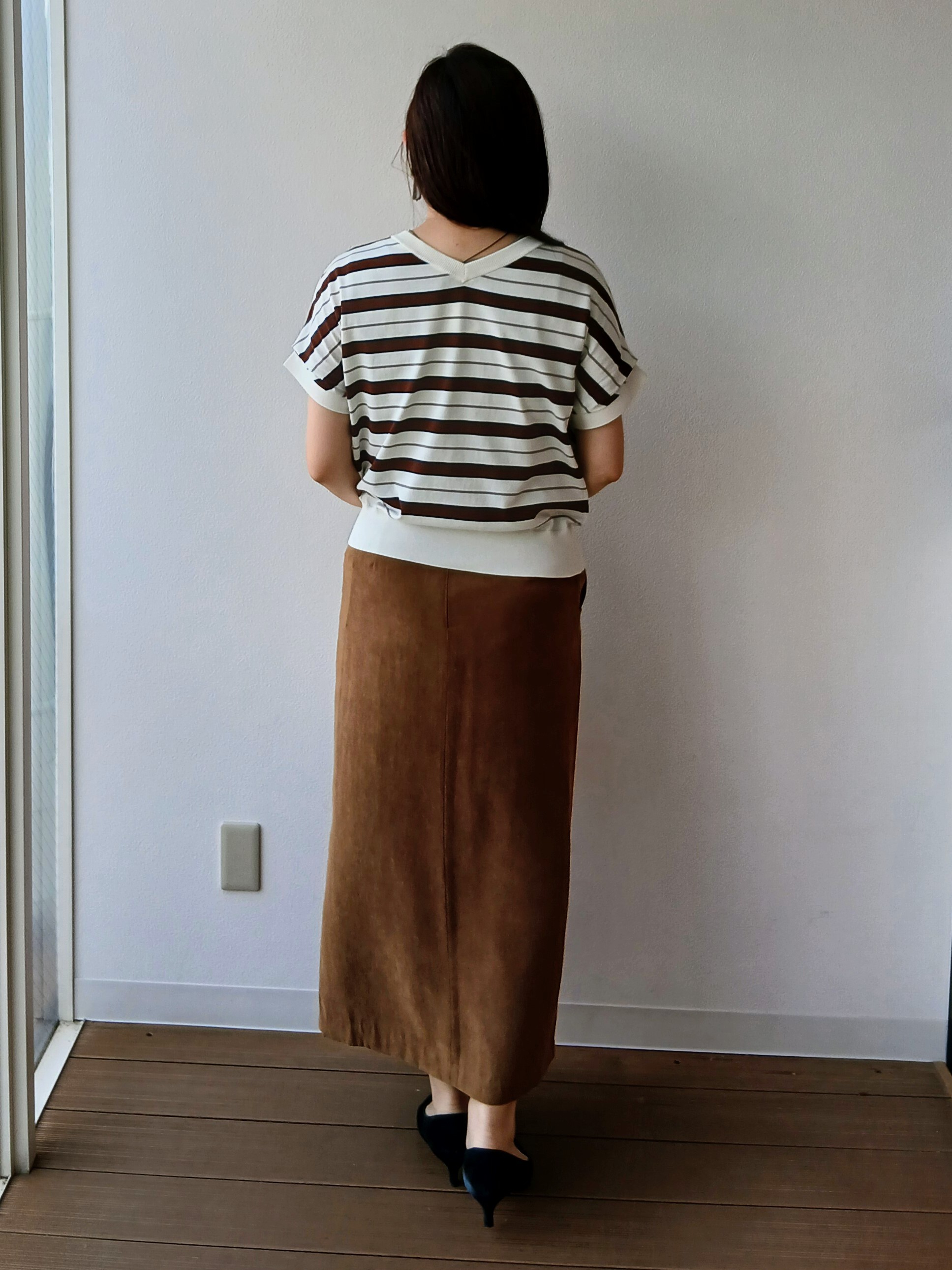 なみきさんの「UNTITLED｜【肌に張りつきにくい/前後2WAY】ドライタッチコットンプルオーバー」を使ったコーディネート