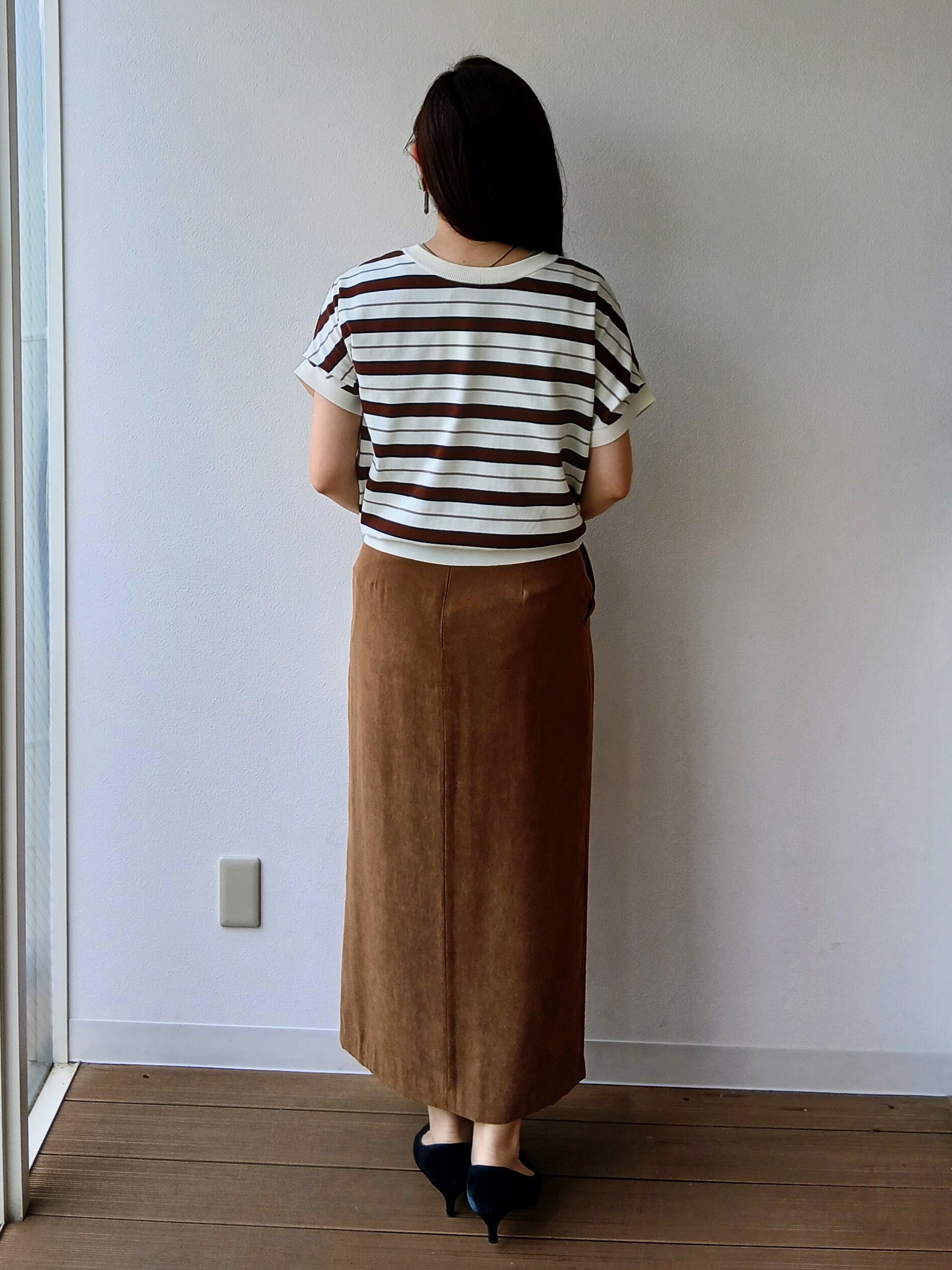 なみきさんの「UNTITLED｜【肌に張りつきにくい/前後2WAY】ドライタッチコットンプルオーバー」を使ったコーディネート