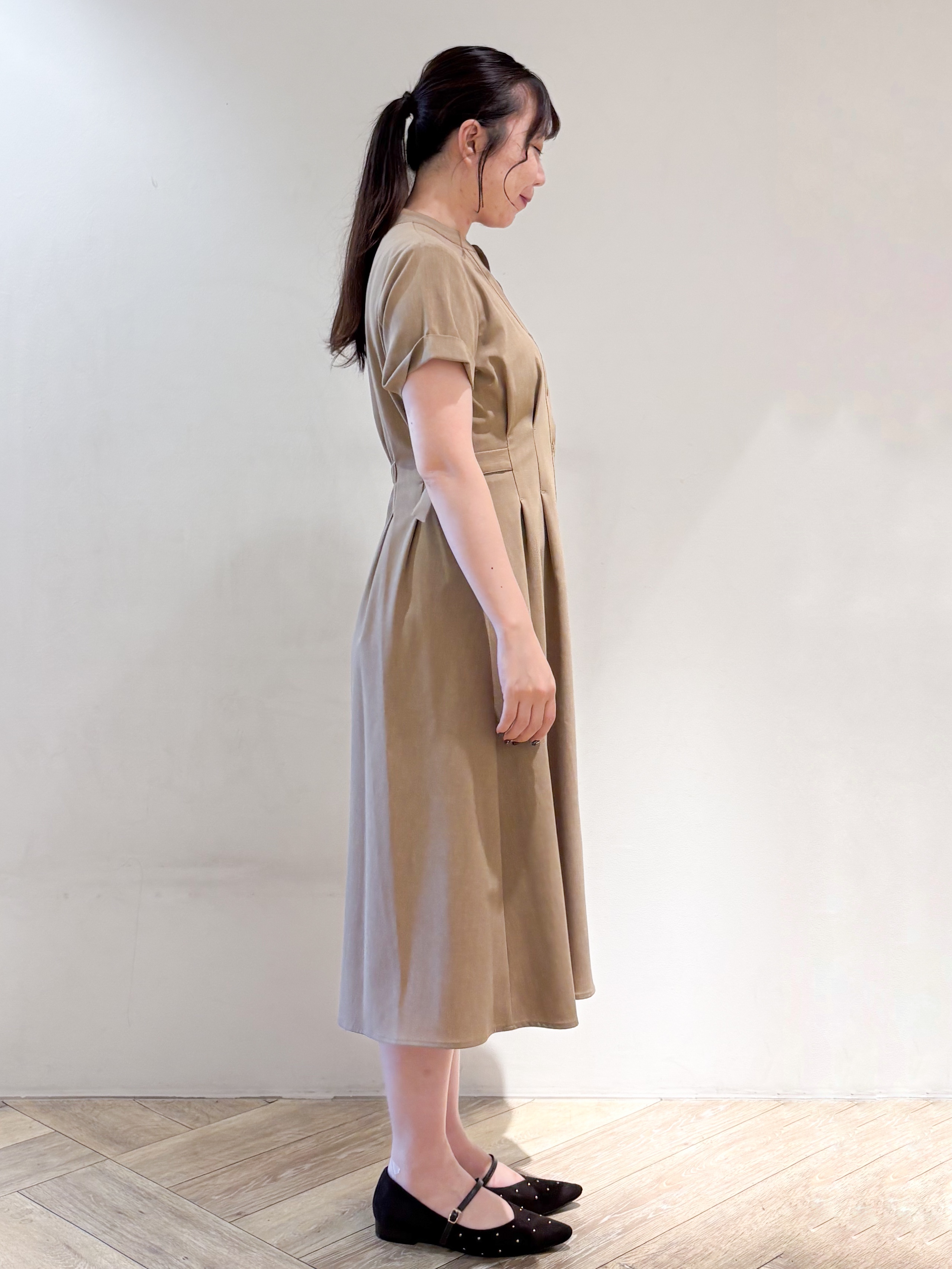 sayaさんの「index｜【接触冷感／吸水速乾／UVケア】リネンライクサイドベルトシャツワンピース《透け防止／洗濯機OK》」を使ったコーディネート