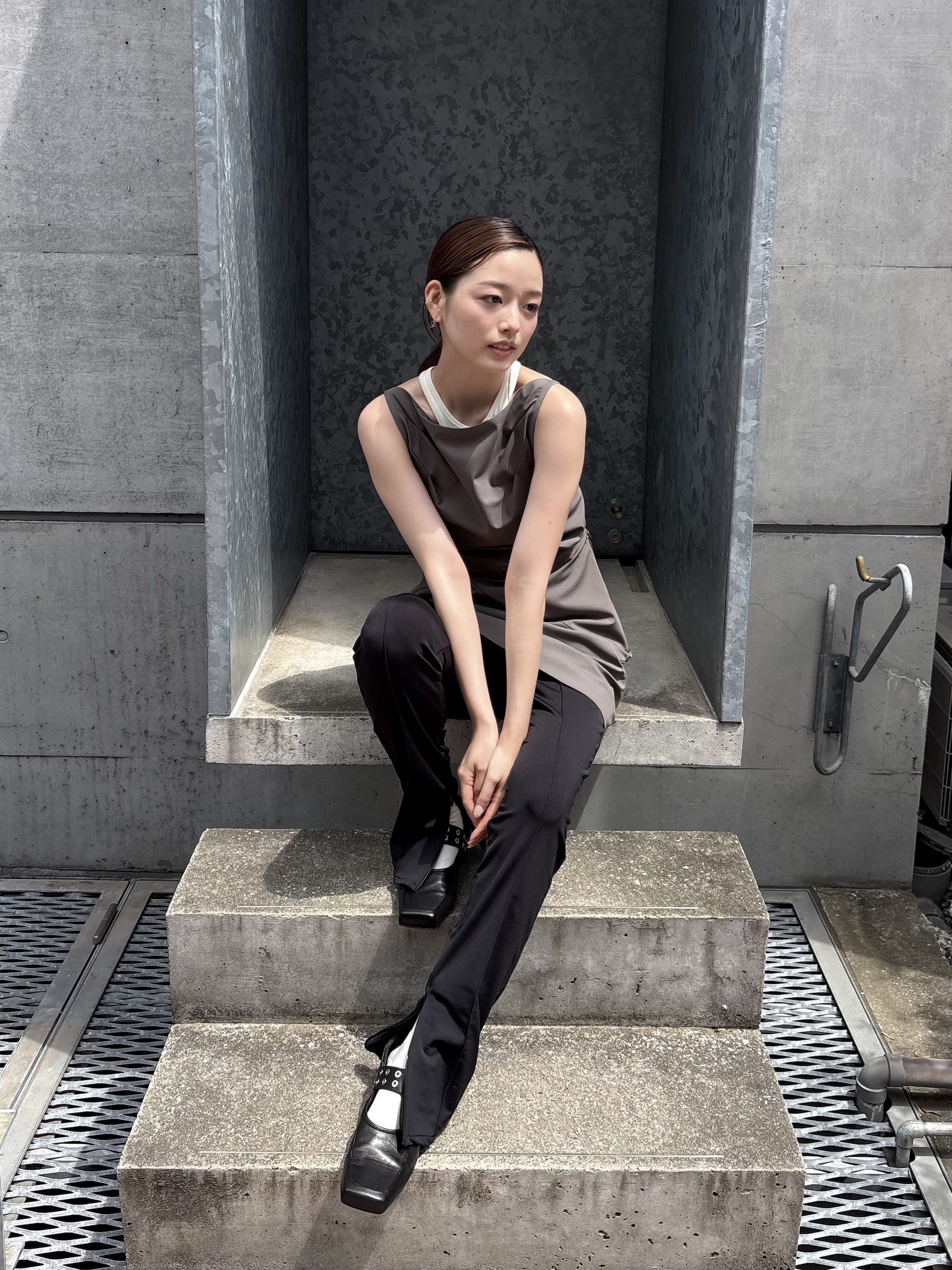 岡部　桃かさんの「CODE A｜【Re】【Cup-in】design cut tank」を使ったコーディネート