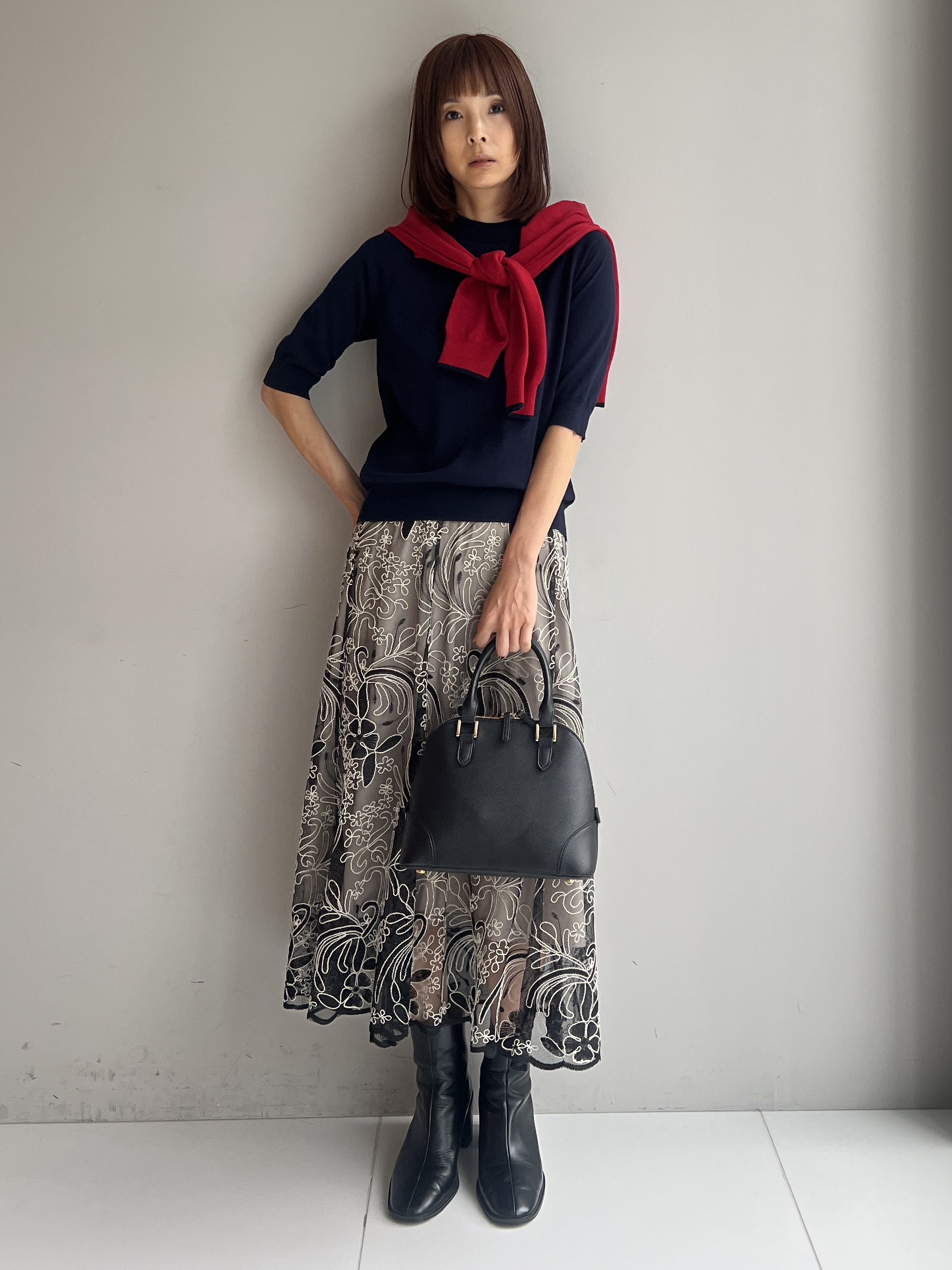 misaさんの「DRESSTERIOR｜◆mica della valle（ミカデラヴァッレ）Katia ハンドバッグ」を使ったコーディネート