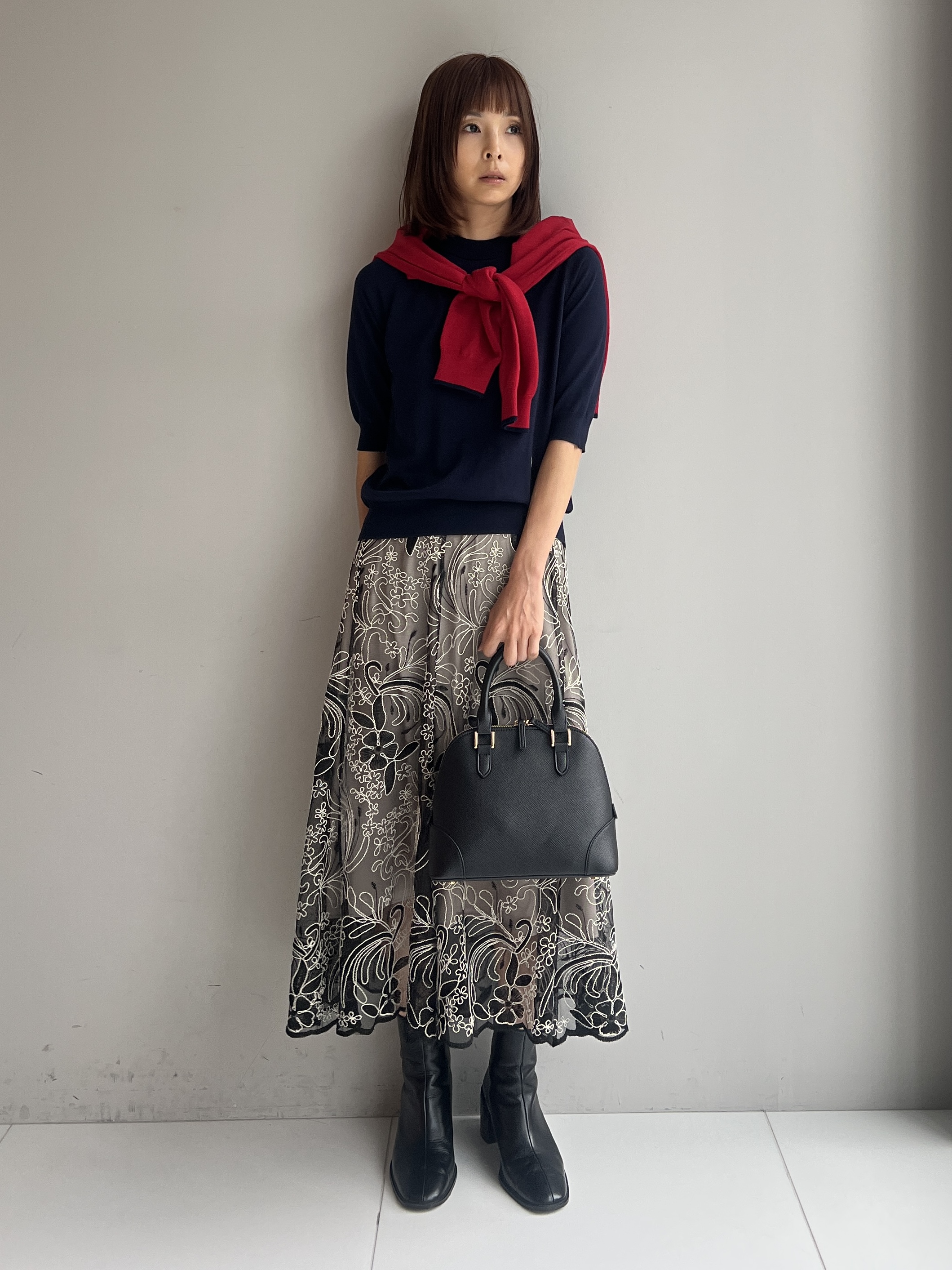 misaさんの「DRESSTERIOR｜◆mica della valle（ミカデラヴァッレ）Katia ハンドバッグ」を使ったコーディネート