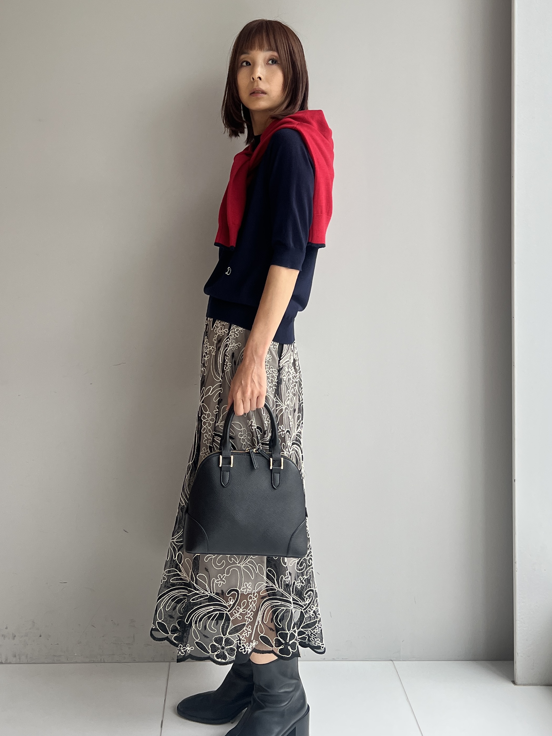 misaさんの「DRESSTERIOR｜◆mica della valle（ミカデラヴァッレ）Katia ハンドバッグ」を使ったコーディネート