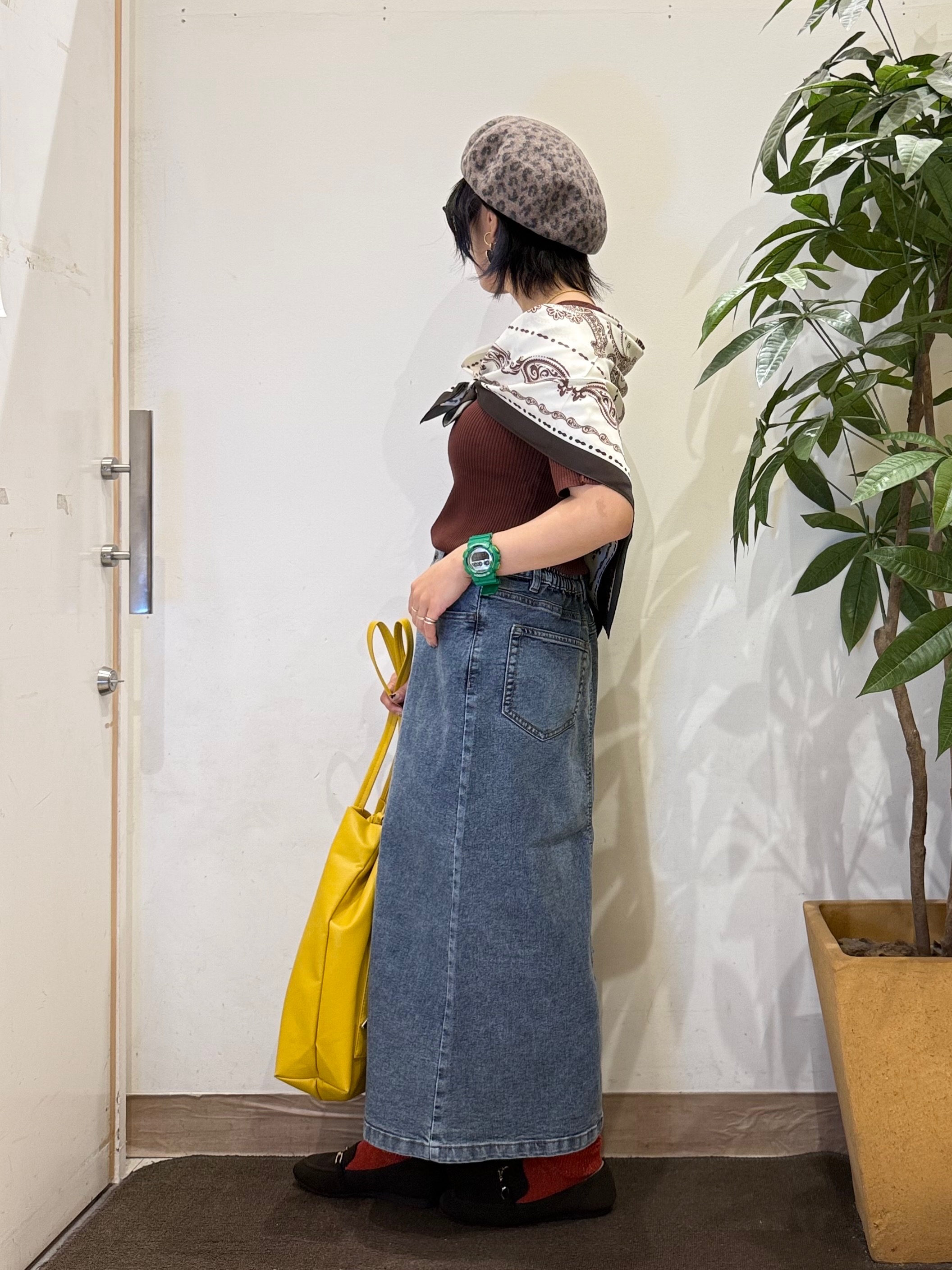 misakiさんの「SHOO･LA･RUE｜【毛玉になりにくい/洗濯機可/S-LL】大人上品な 5分袖スクエアトップス」を使ったコーディネート