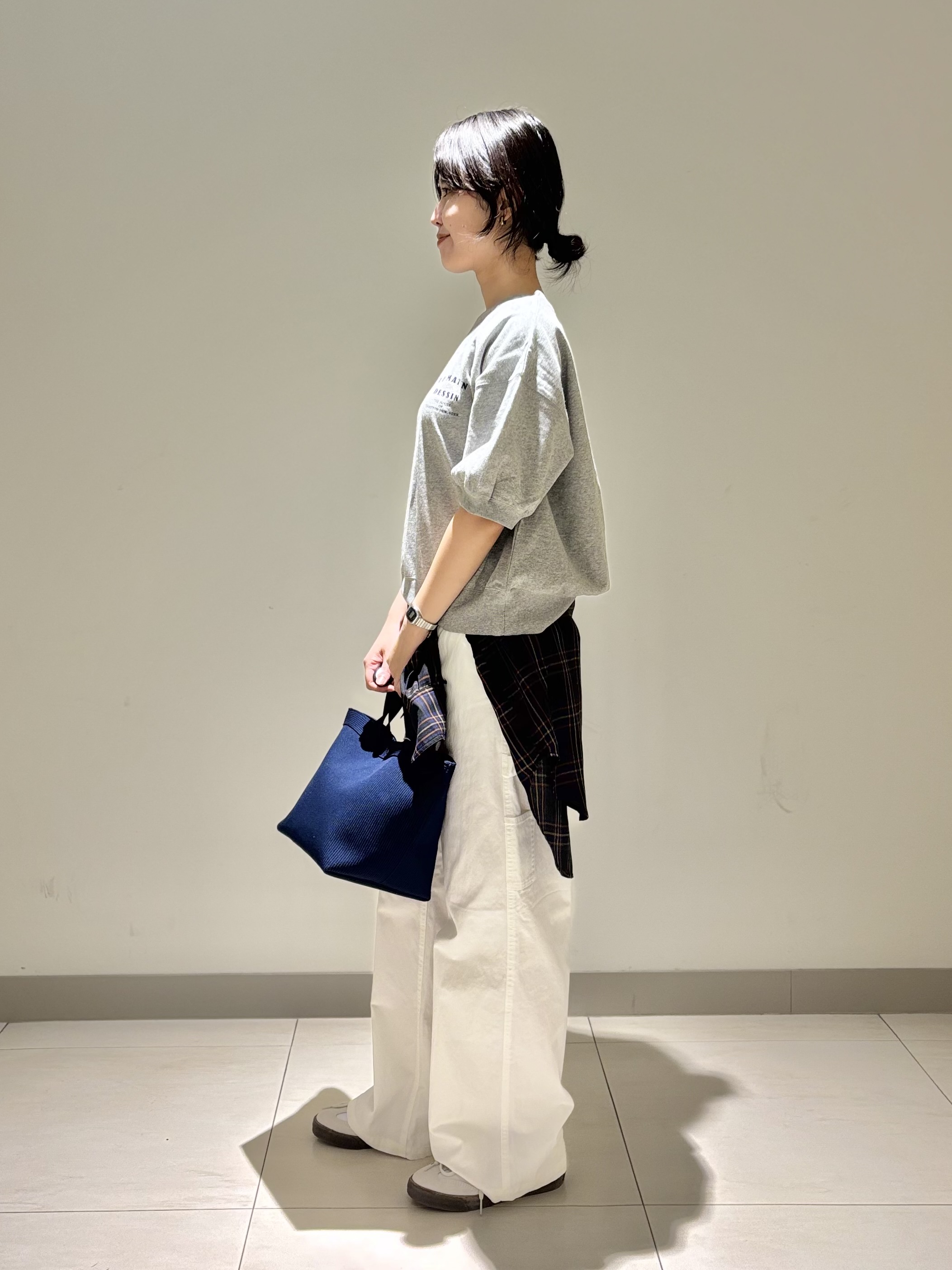 mayuさんの「Dessin｜ハーフスリーブロゴプルオーバー」を使ったコーディネート