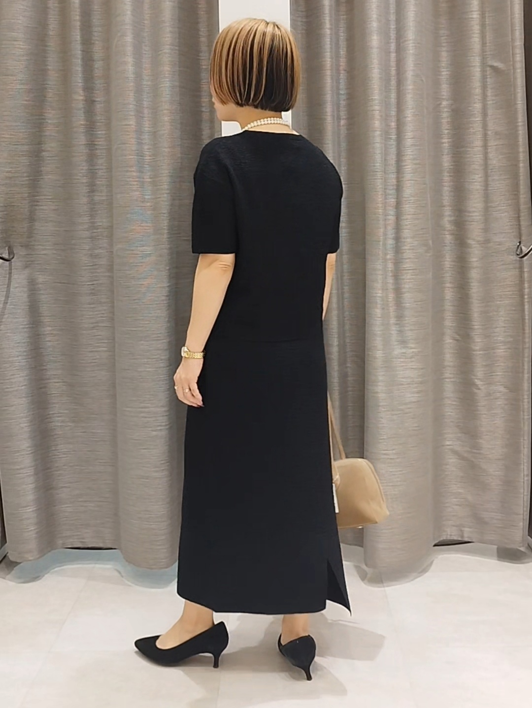 s u g iさんの「UNTITLED｜【セットアップ可/ストレッチ性】ドライタッチニットプルオーバー」を使ったコーディネート