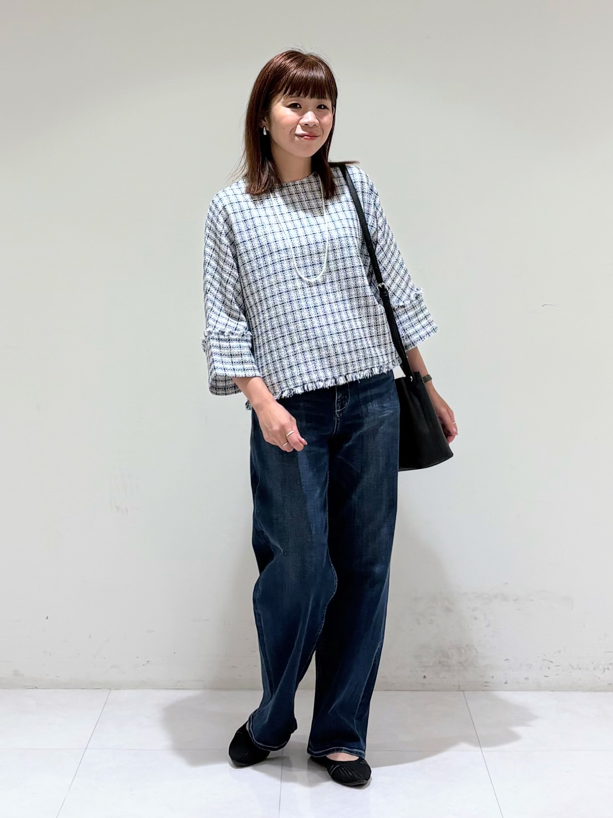 tsuyuさんの「INDIVI｜【3WAY／華やか】淡水風パールネックレス」を使ったコーディネート