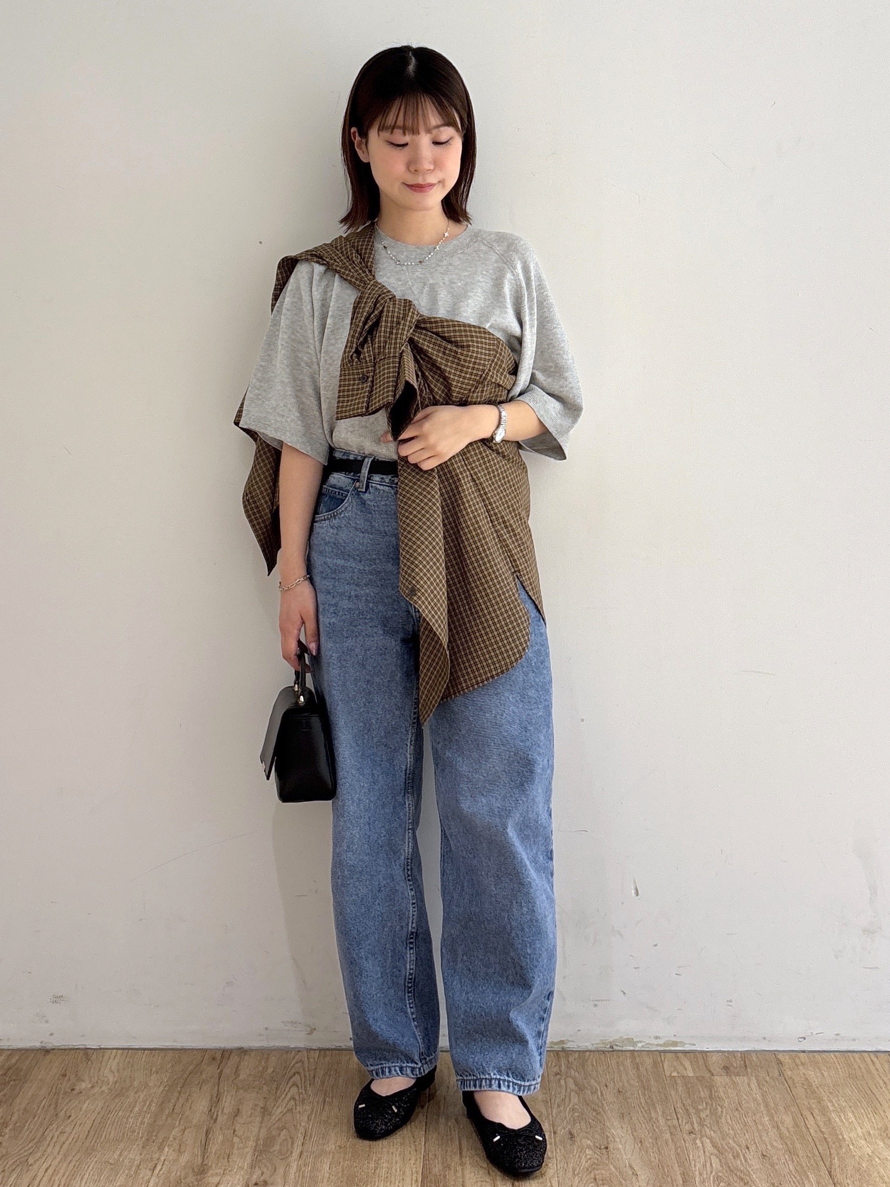 mireiさんの「OPAQUE.CLIP｜チェック柄シャツ【洗濯機OK】」を使ったコーディネート