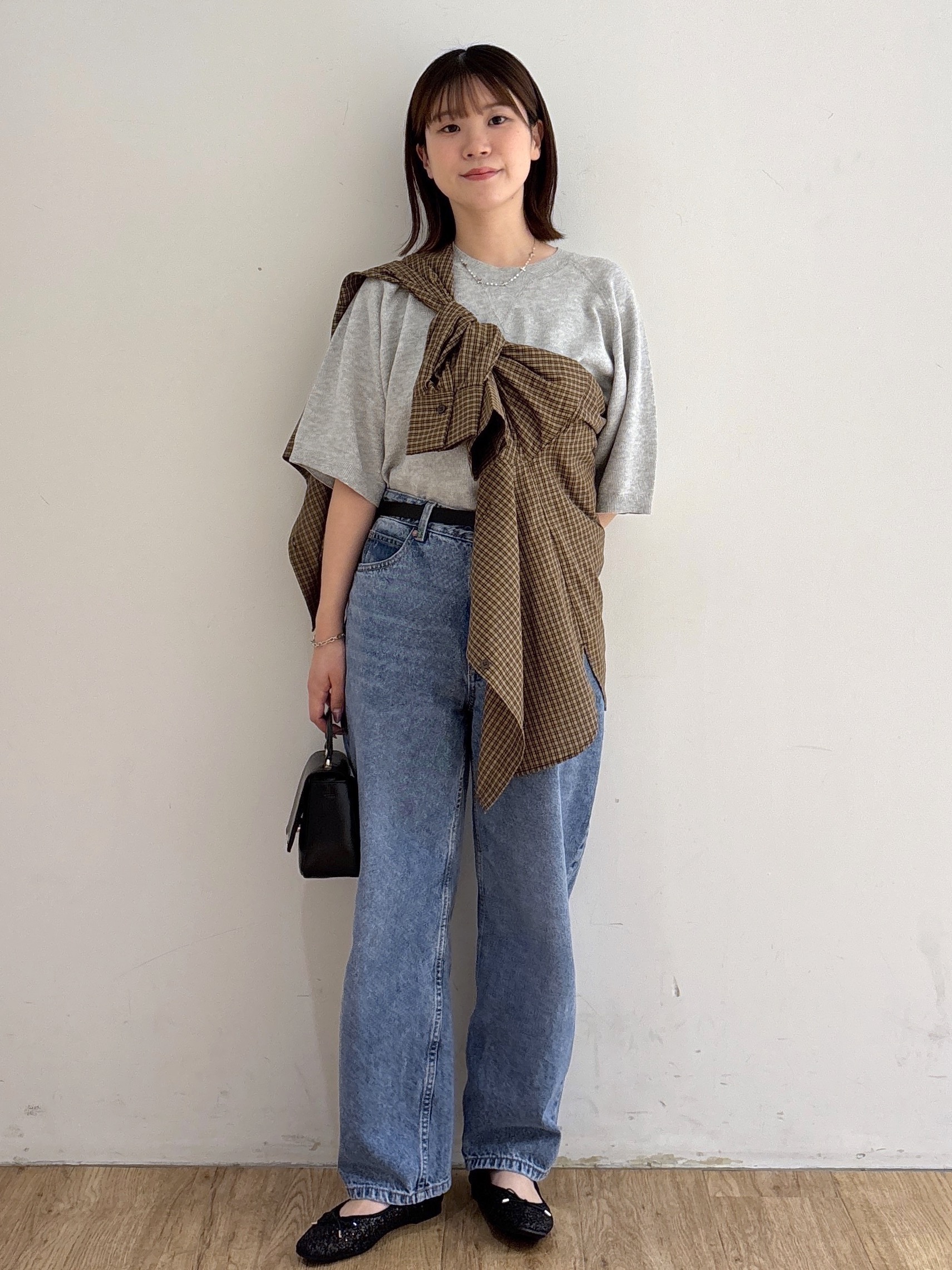 mireiさんの「OPAQUE.CLIP｜チェック柄シャツ【洗濯機OK】」を使ったコーディネート