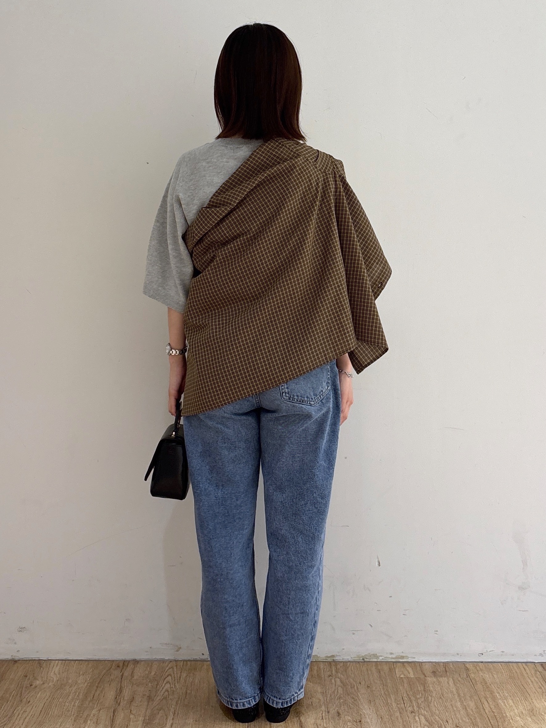 mireiさんの「OPAQUE.CLIP｜チェック柄シャツ【洗濯機OK】」を使ったコーディネート