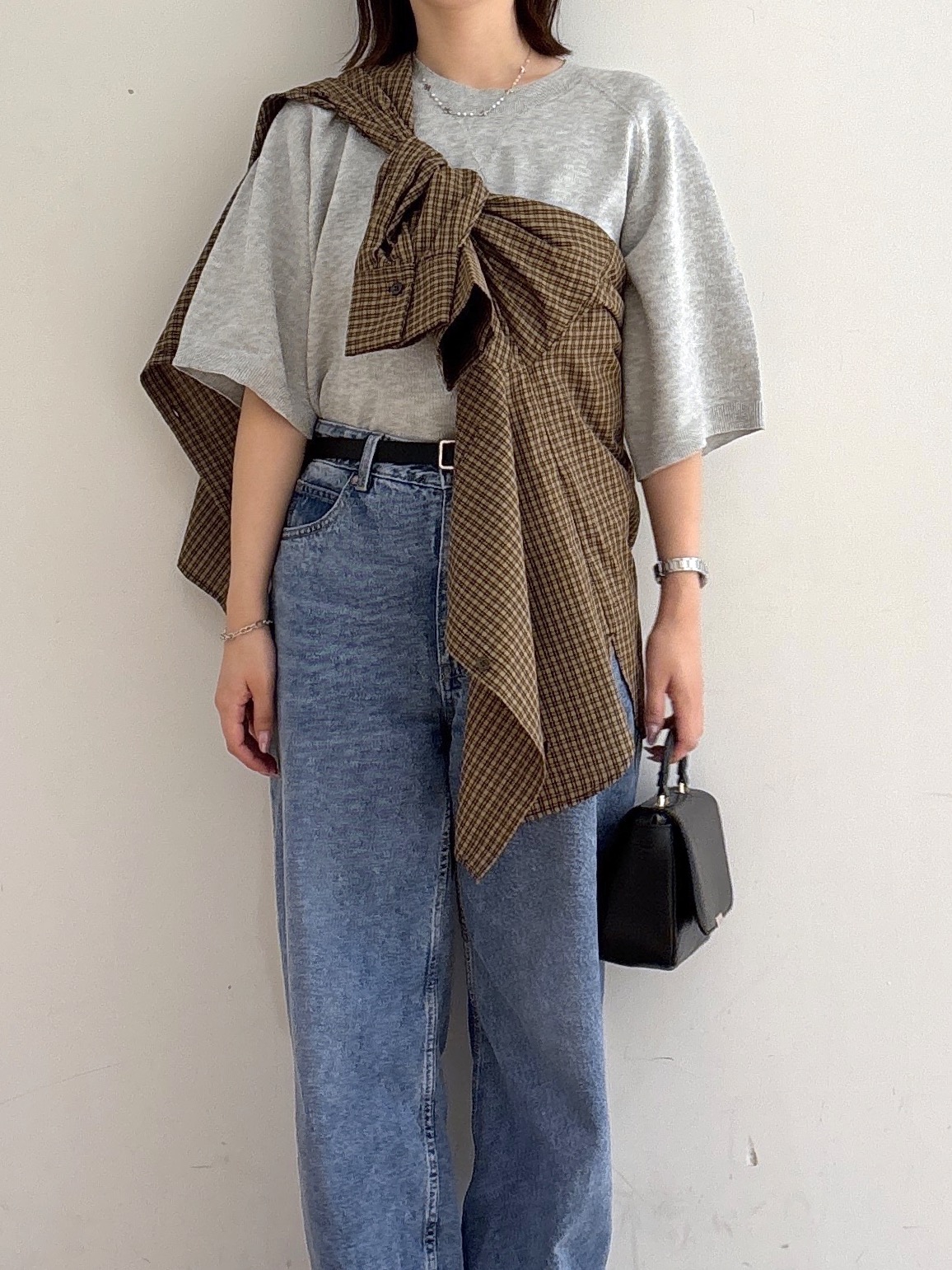 mireiさんの「OPAQUE.CLIP｜チェック柄シャツ【洗濯機OK】」を使ったコーディネート