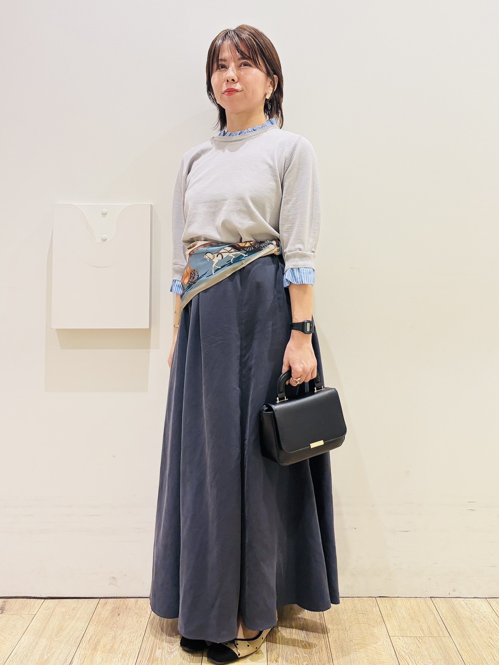 YUKOさんの「index｜【UVケア／遮熱性】フリルドッキングニット《洗濯機OK》」を使ったコーディネート