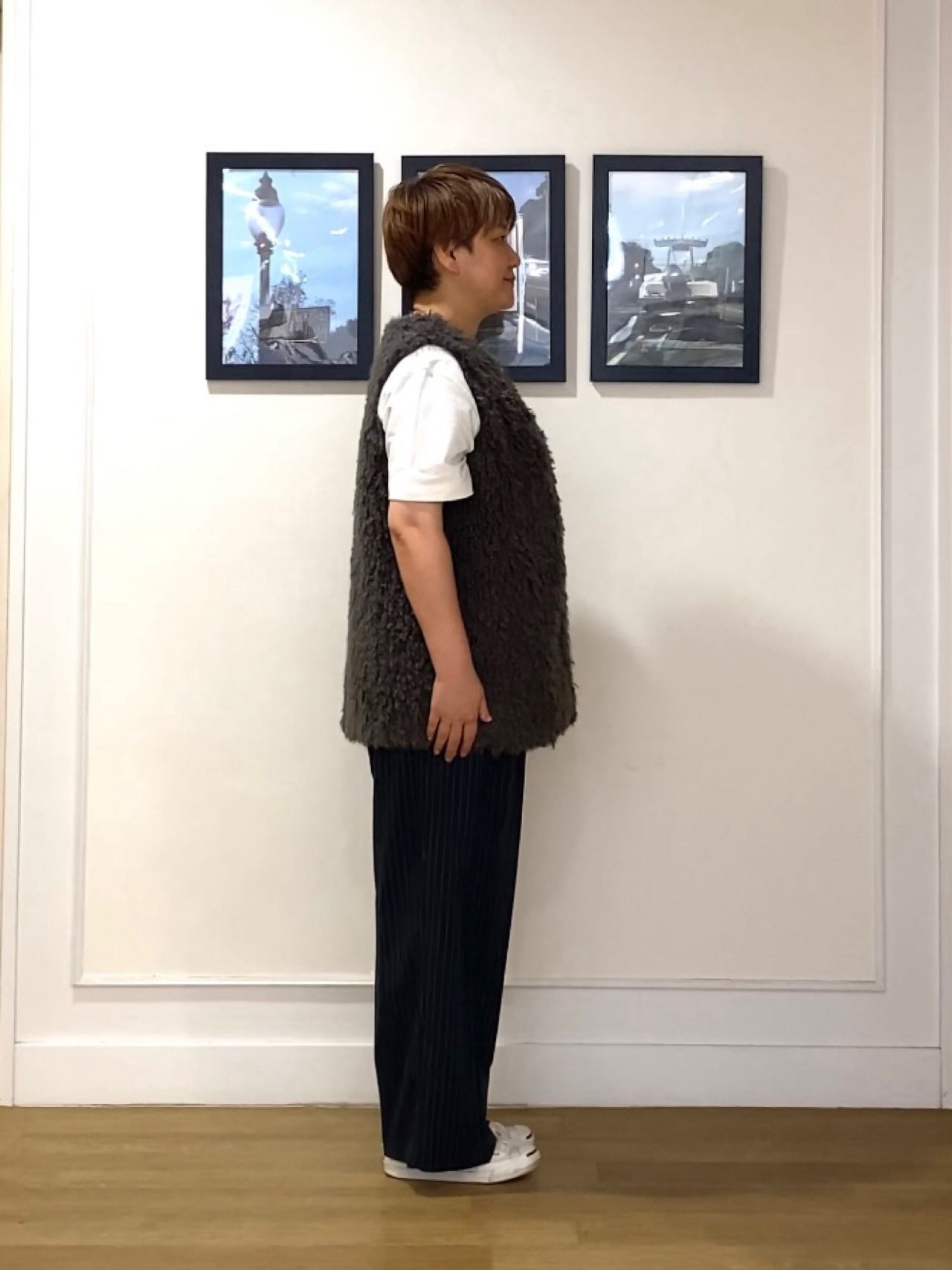 Hiroさんの「Dessin｜フェイクファージレ」を使ったコーディネート