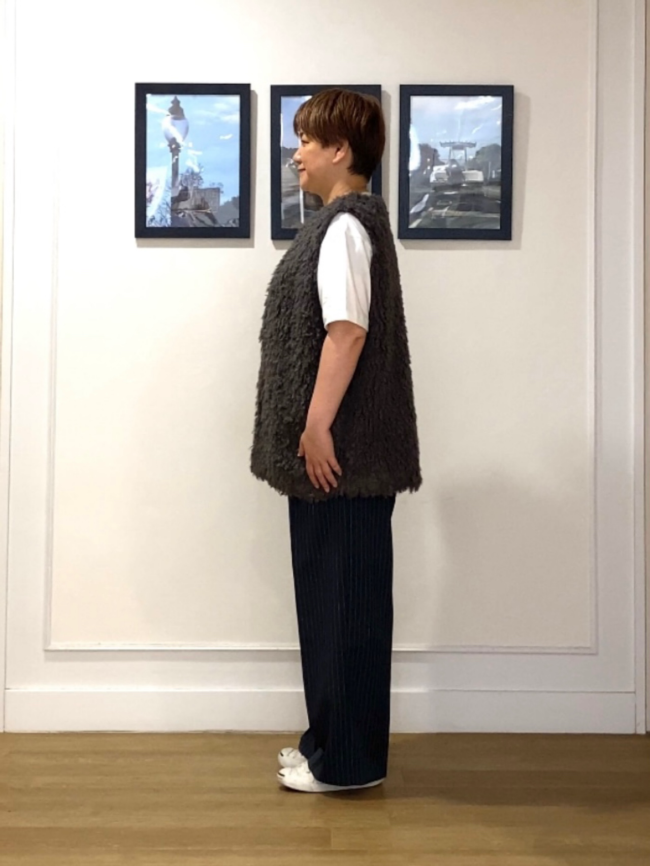Hiroさんの「Dessin｜フェイクファージレ」を使ったコーディネート