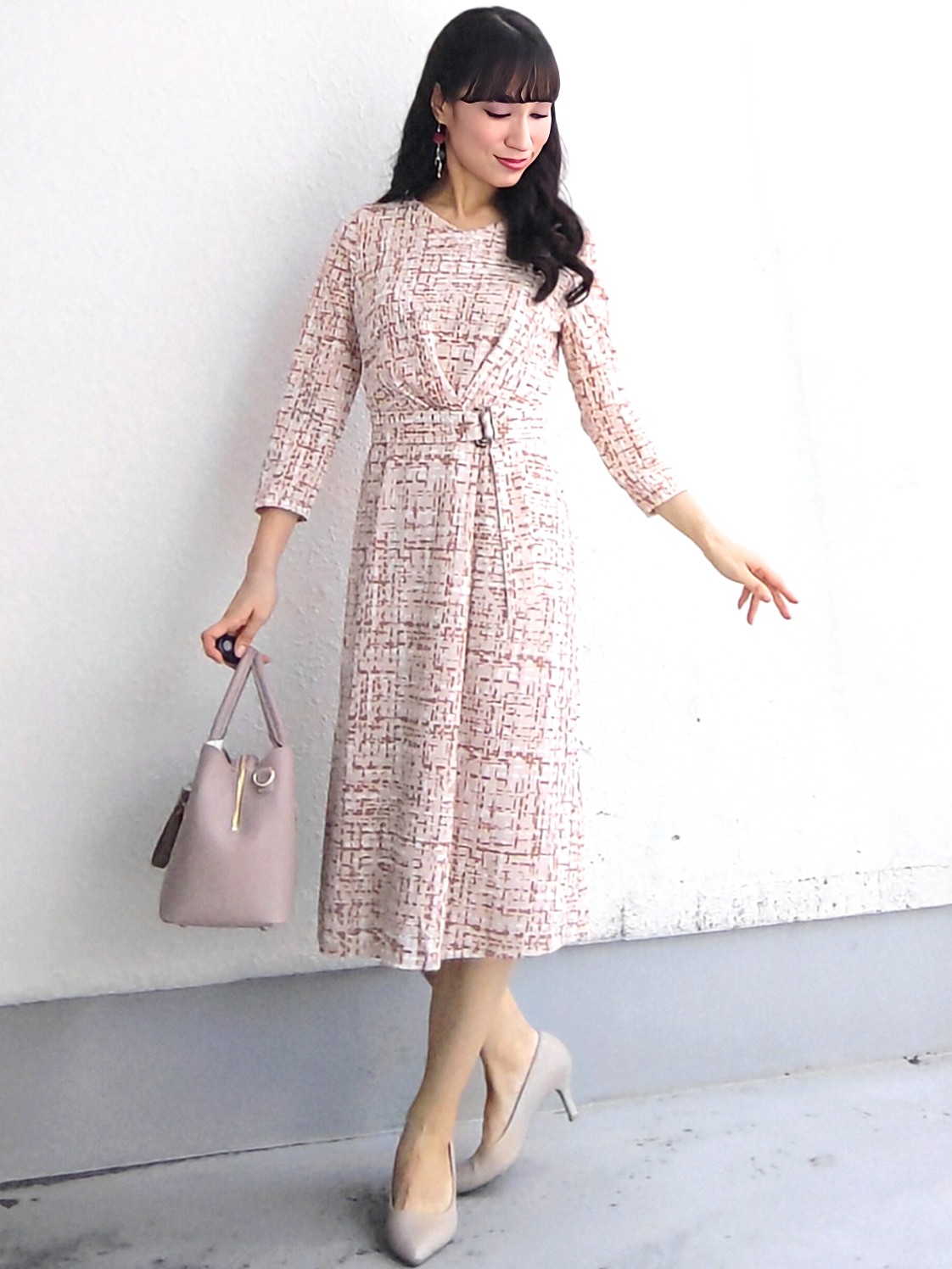 keinaさんの「SunaUna｜【手洗い可／日本製】ジオメトリックワンピース」を使ったコーディネート