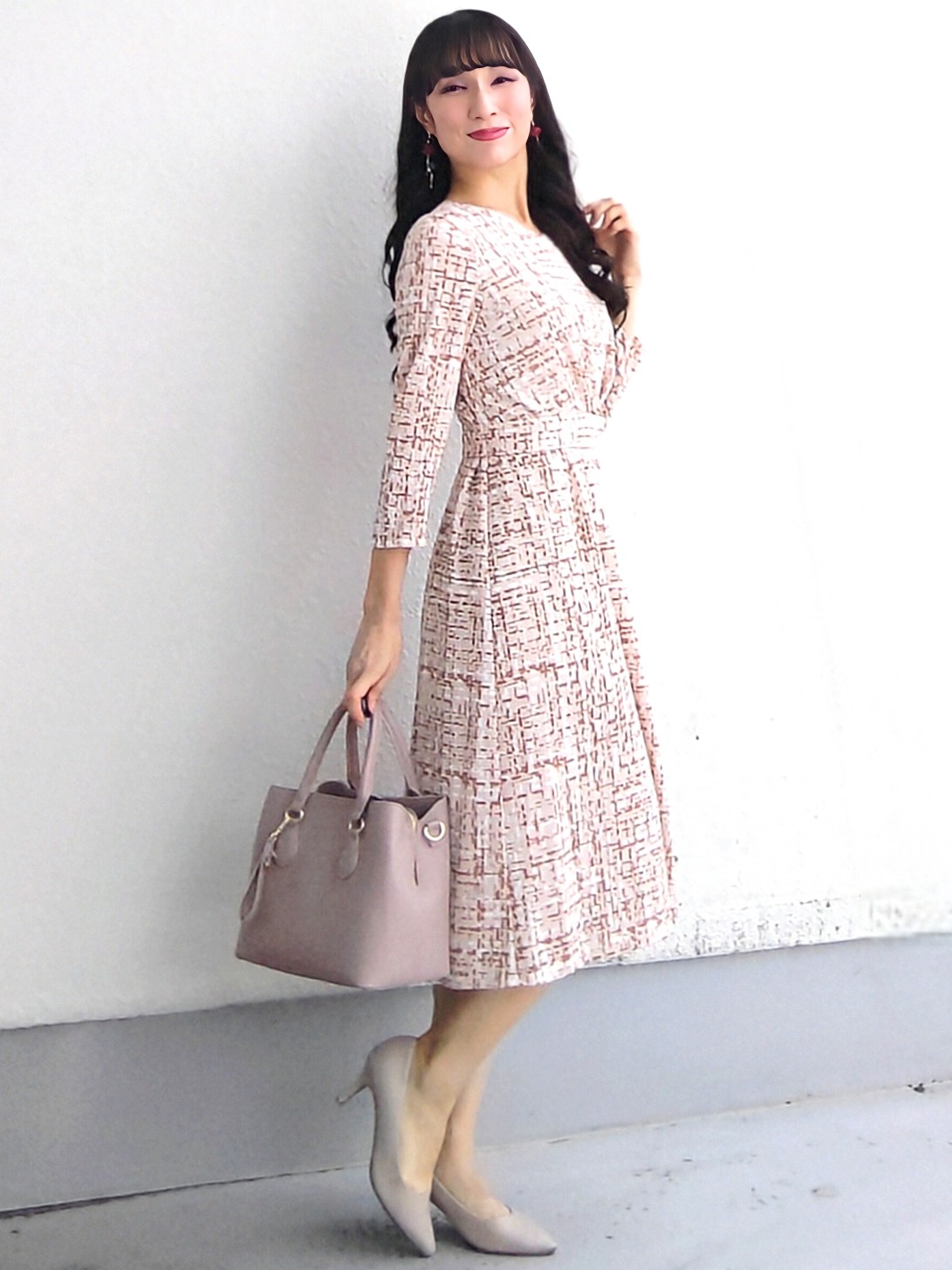 keinaさんの「SunaUna｜【手洗い可／日本製】ジオメトリックワンピース」を使ったコーディネート