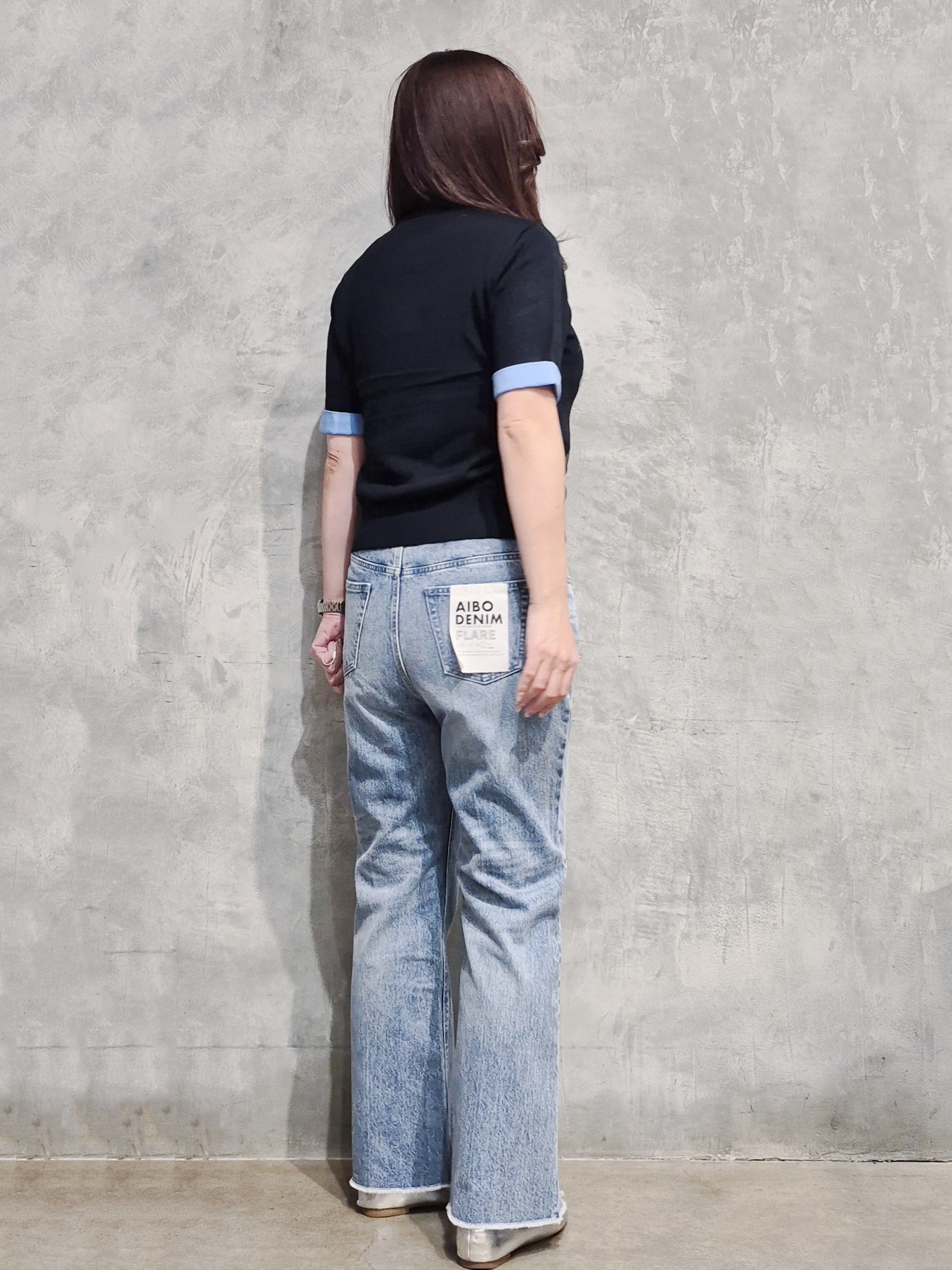 ひさえさんの「THE SHOP TK｜POLO BCS/アーガイル5分袖ニット」を使ったコーディネート