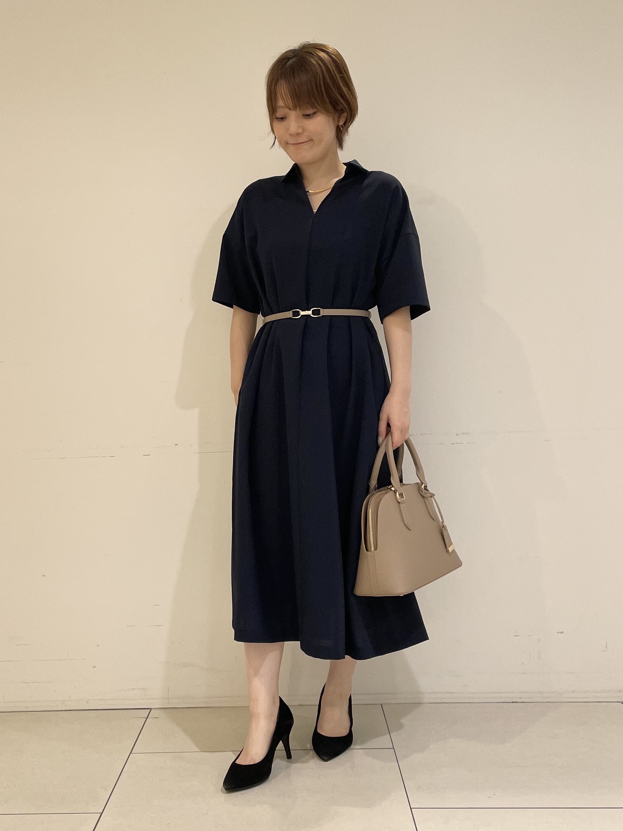 ゆいさんの「UNTITLED｜【残暑も快適/UVカット/接触冷感】エアリークールワンピース」を使ったコーディネート