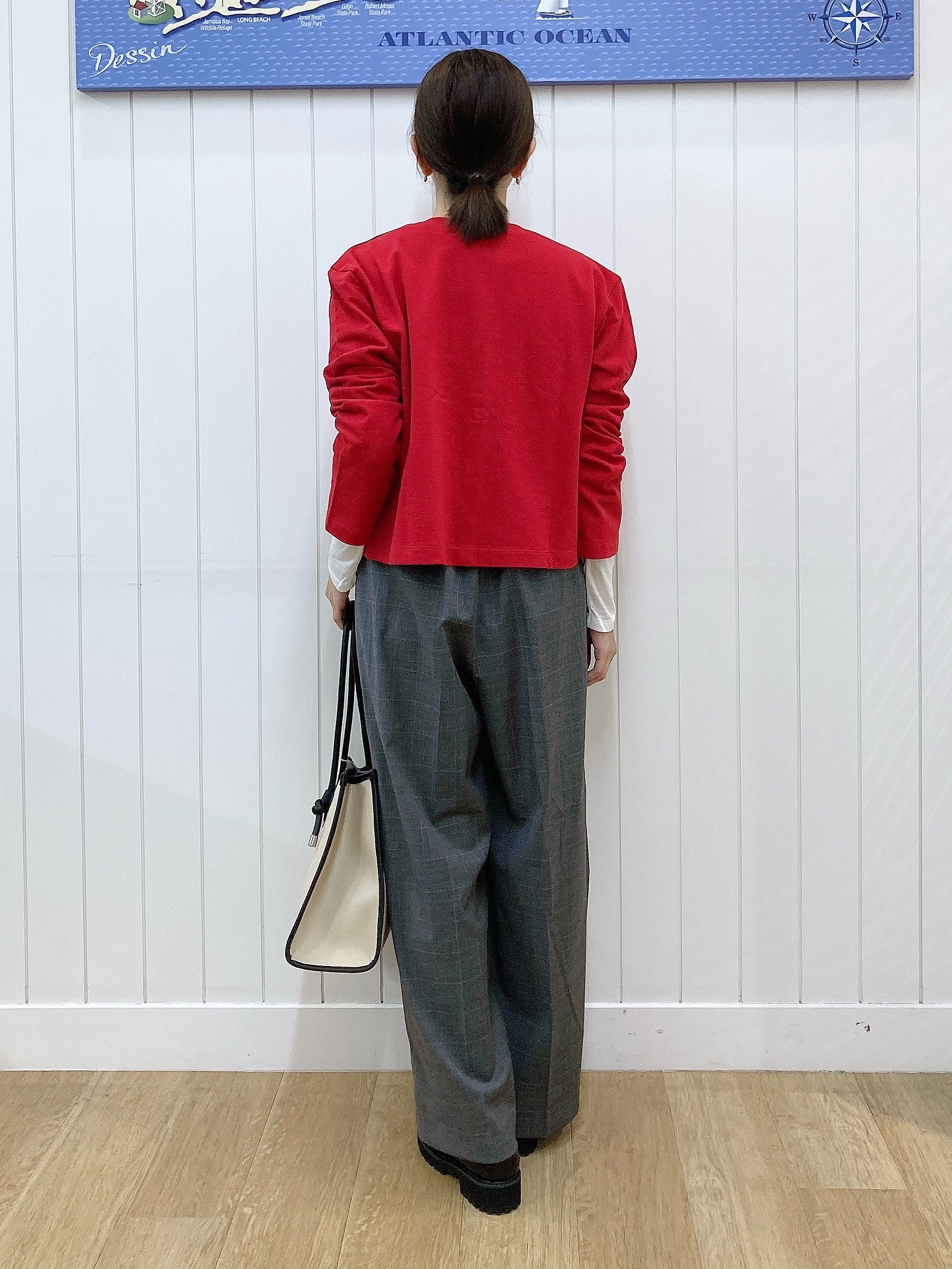 yoshiさんの「Dessin｜【洗える/6色展開】リングスナップミニ裏毛カーディガン」を使ったコーディネート