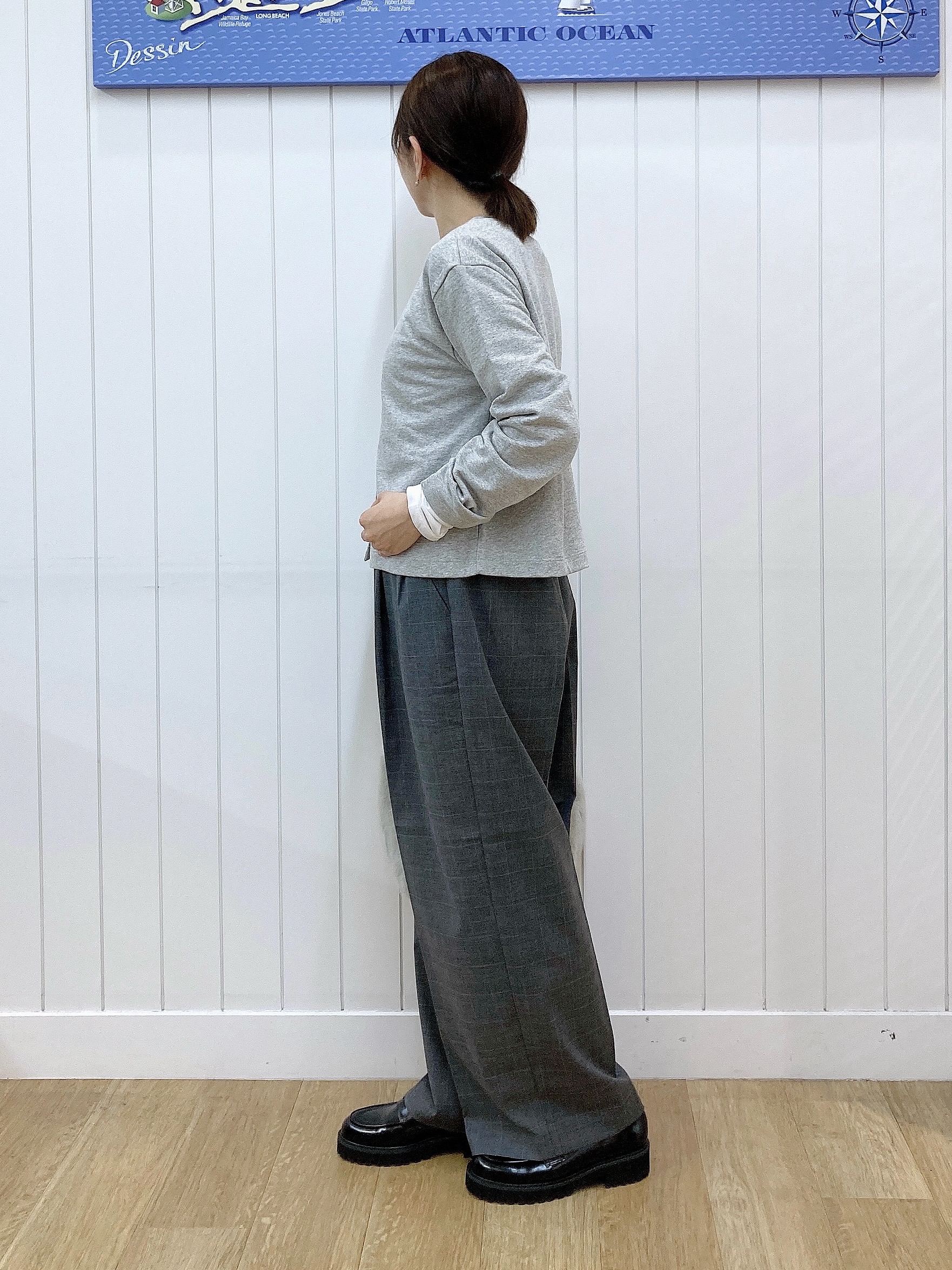 yoshiさんの「Dessin｜リングスナップミニ裏毛カーディガン」を使ったコーディネート